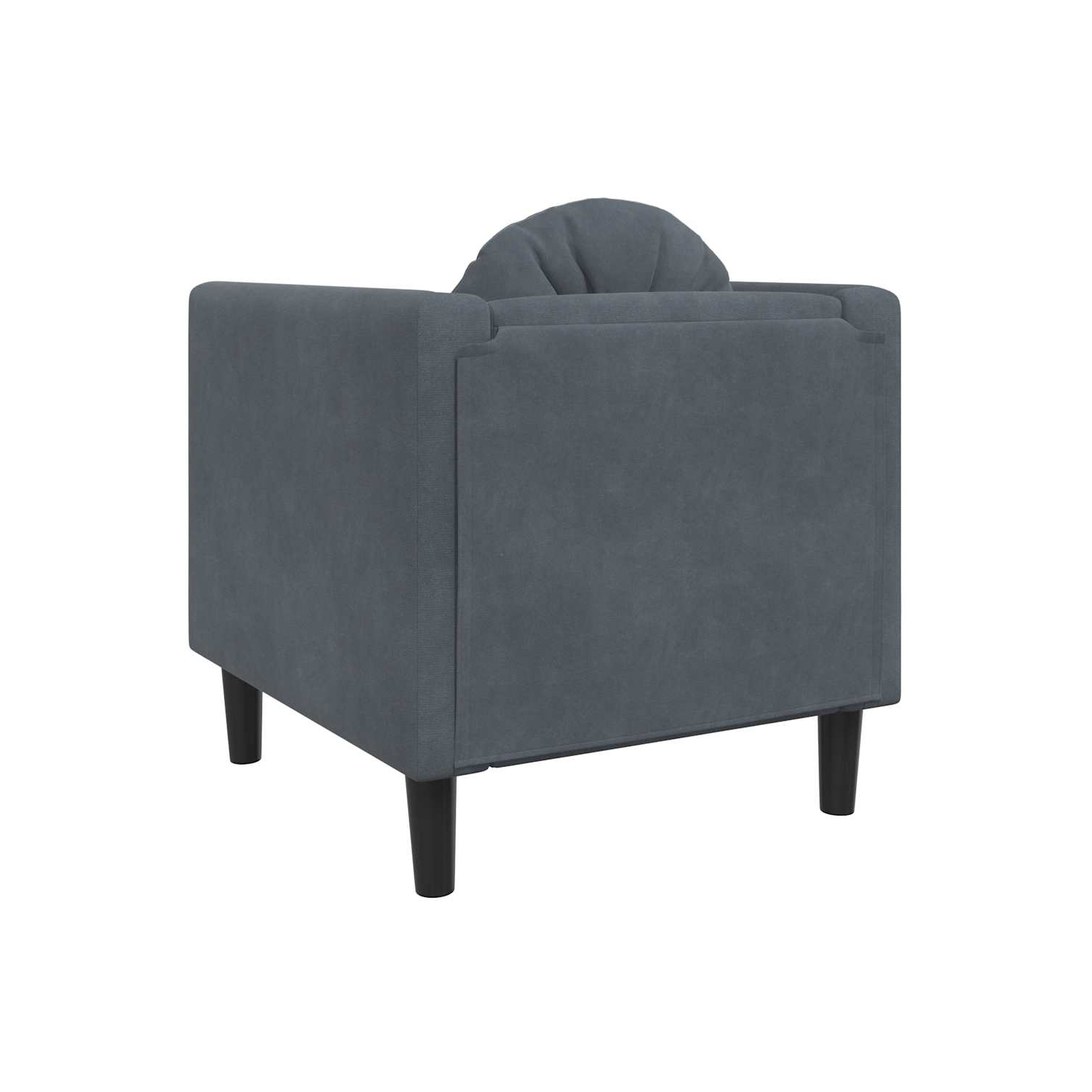 Sofa avec coussin en velours gris foncé vidaXL