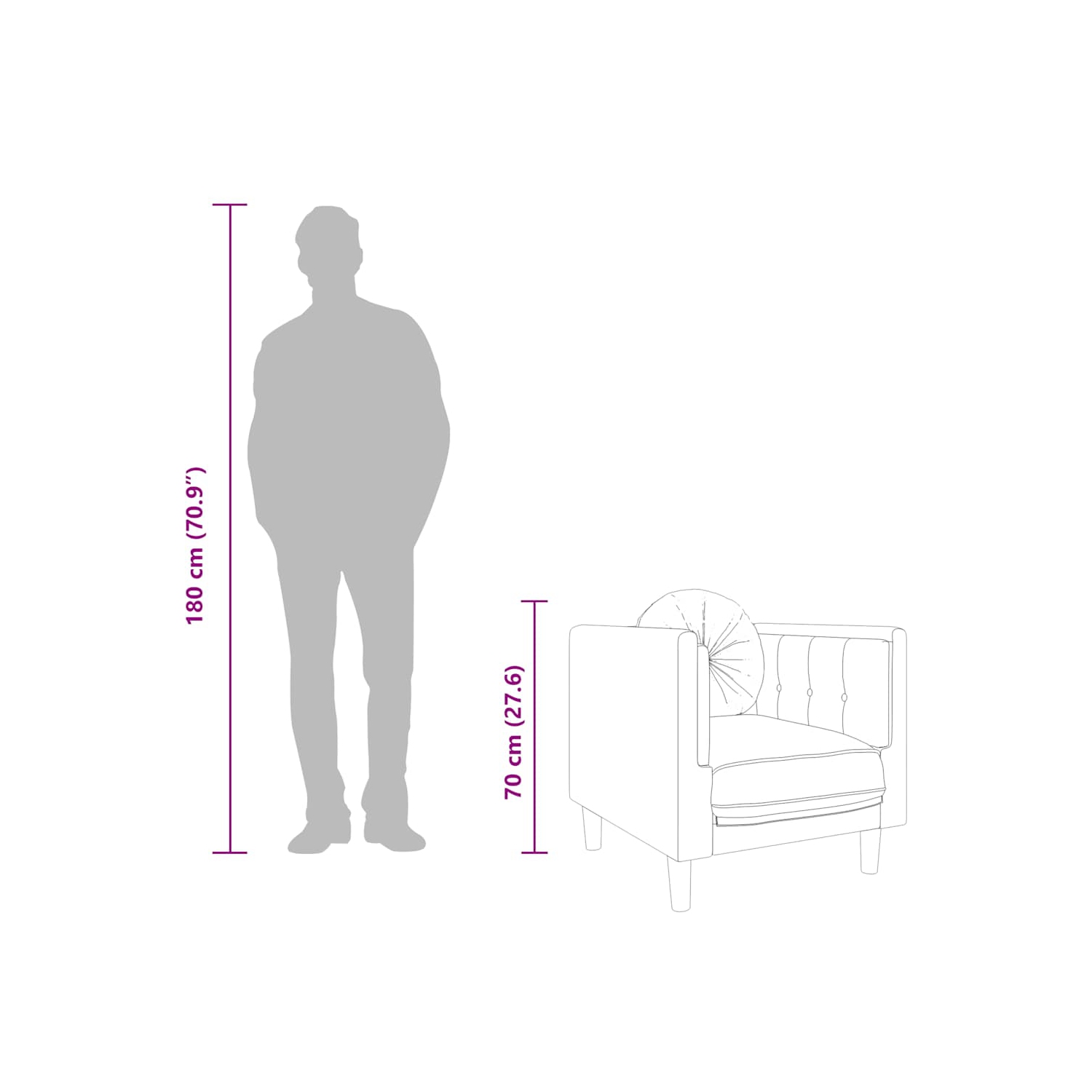 Sofa avec coussin en velours gris foncé vidaXL