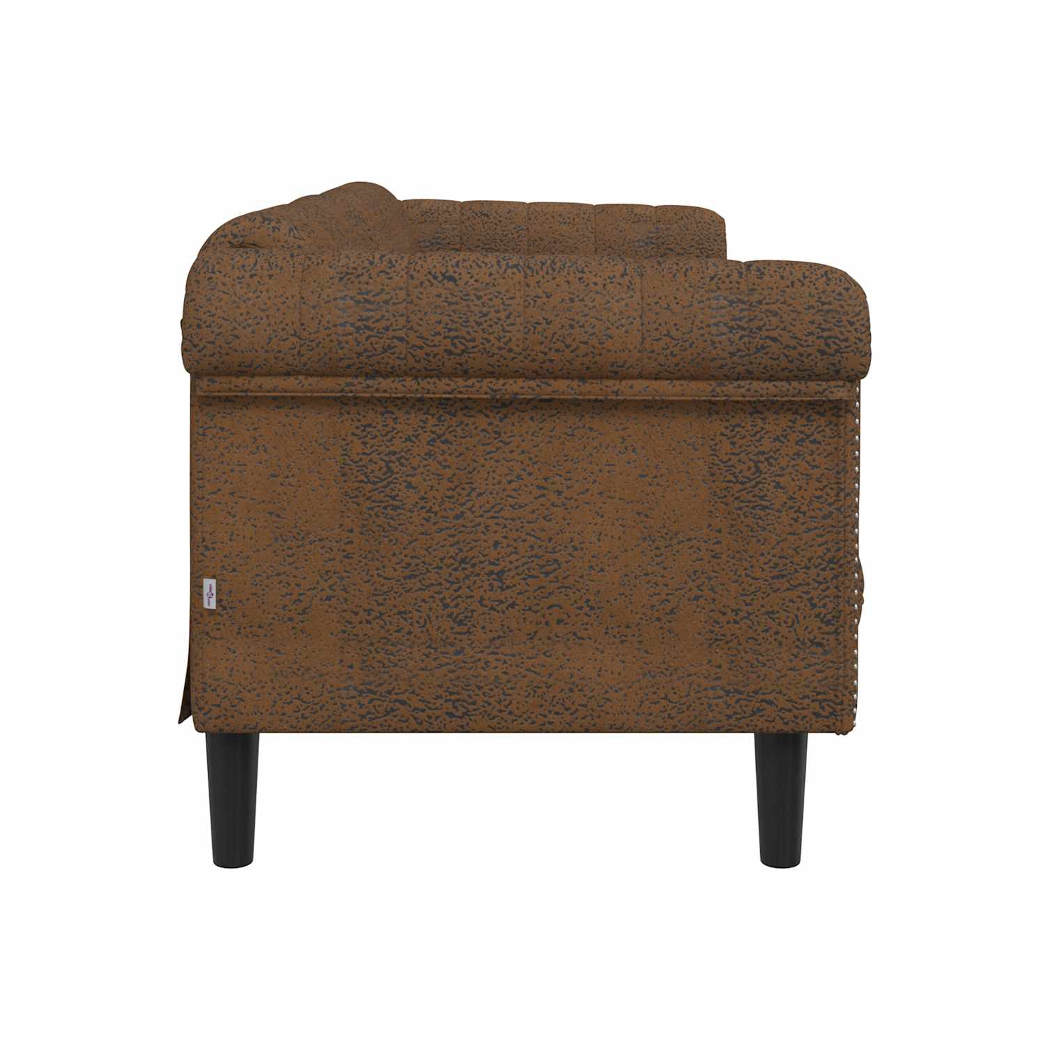 Sofa 3 places en similicuir brun avec méridienne vidaXL