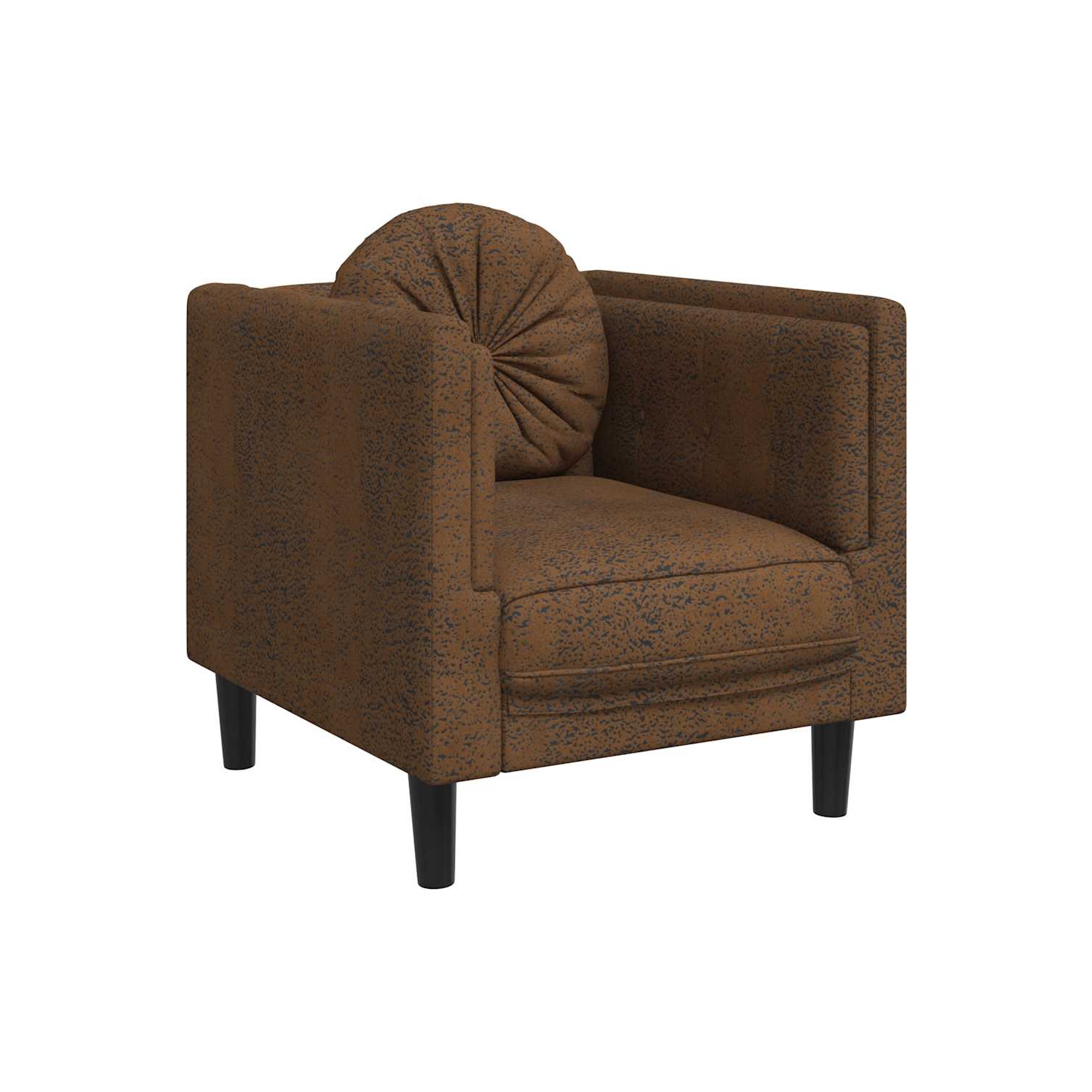 Sofa avec coussin en similicuir brun VidaXL