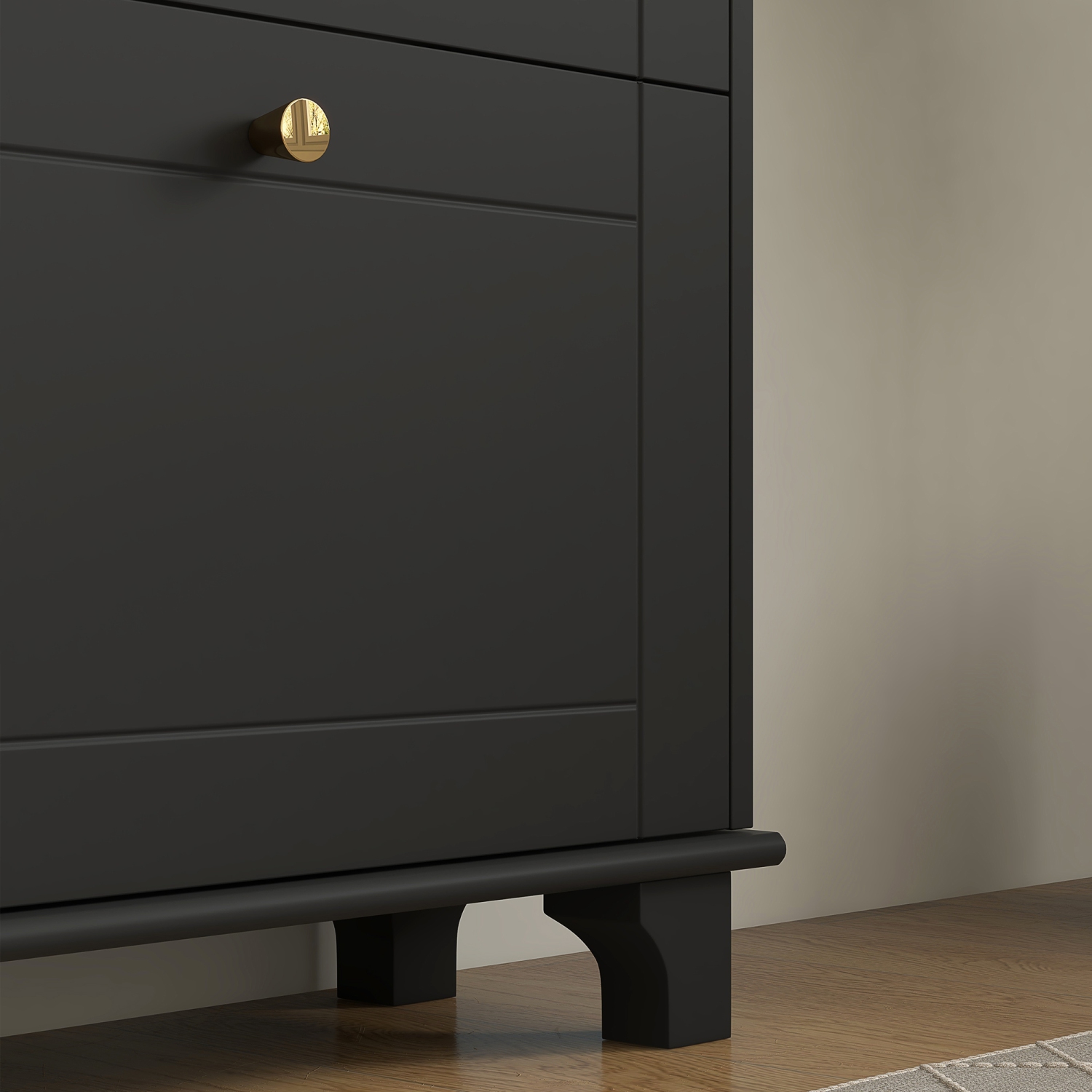 HOMCOM – Armoire de rangement étroite pour chaussures avec 3 tiroirs rabattables et tablettes réglables, tiroir de rangement supérieur, armoire à