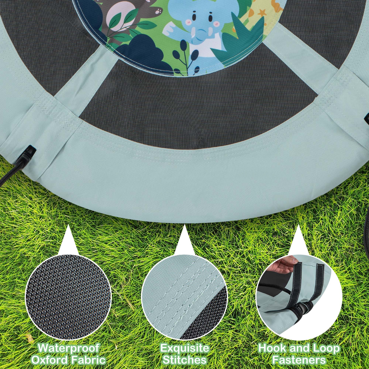 Ensemble de jeu extérieur extérieur avec soucoupe volante 40 po de Goplus Cadeau de Noël pour enfants