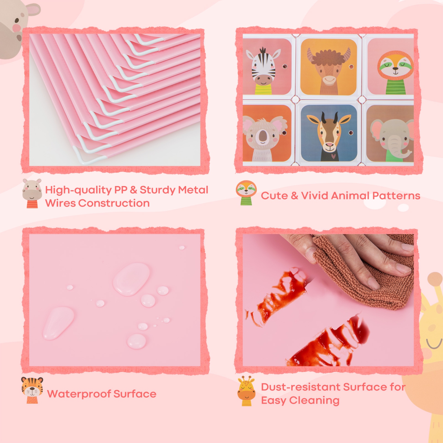 Armoire à 12 cubes avec porte pour chambre de bébé de Costway pour enfants garde-robe pour chambre à coucher