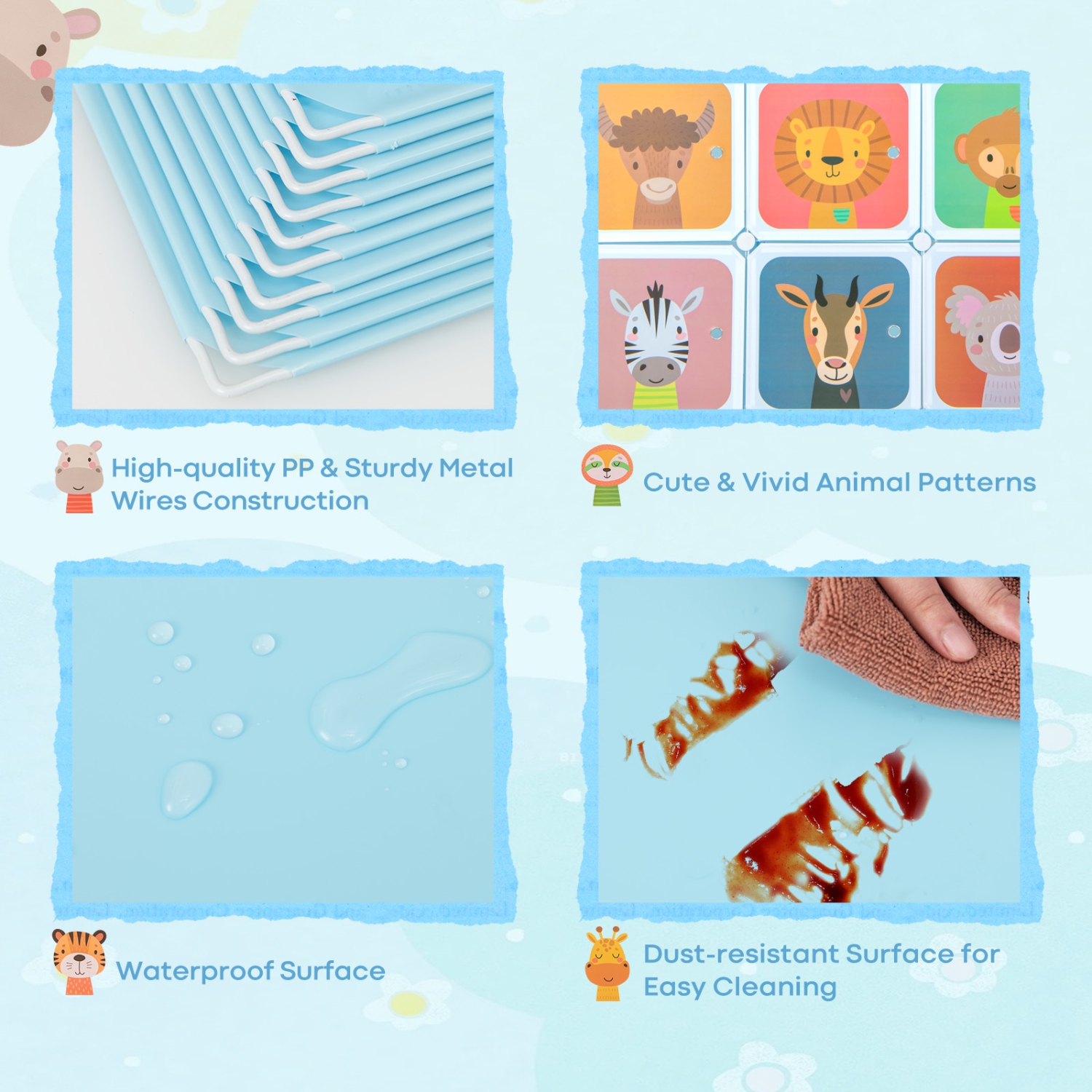 Armoire à 12 cubes avec porte pour chambre de bébé de Costway pour enfants garde-robe pour chambre à coucher