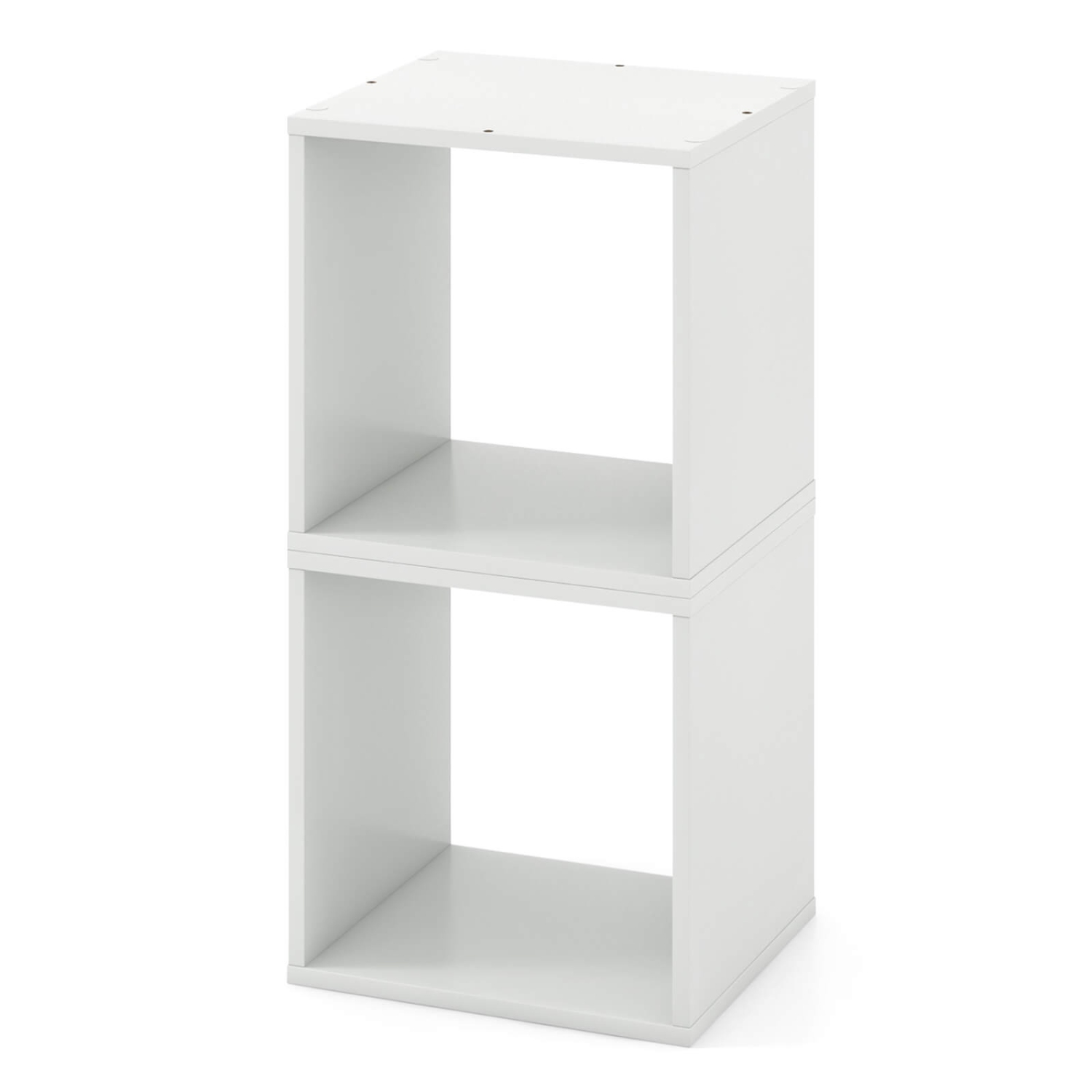 Costway 2PCS Stackable Storage Cube Free-standing Storage Organizer Bookcase for Bedroom