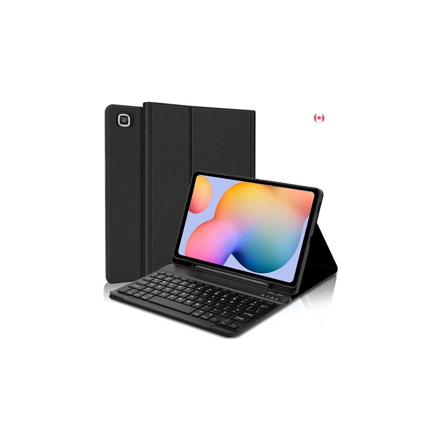 Keyboard Case for Samsung Galaxy Tab S6 Lite 10.4'' (2024/2022/2020) - Detachable Wireless Keyboard, Smart Cover with S Pen Holder (Black)