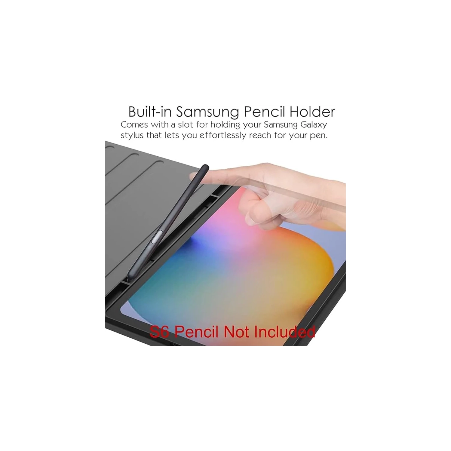 Étui-clavier pour Samsung Galaxy Tab S6 Lite 10,4 po - clavier sans fil amovible, Smart Cover avec support S Pen (noir)