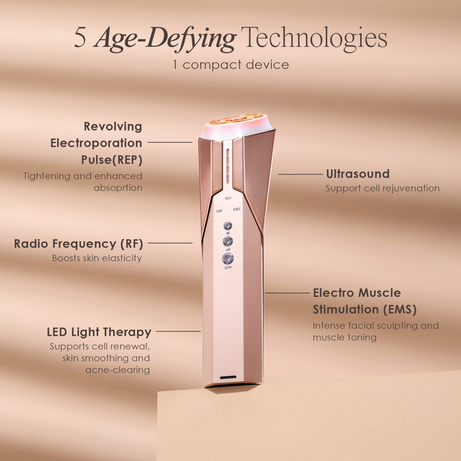 Project E Beauty REVA | Instant Age Renewal Wand | Anti-Aging Facial Massager | Skin Tightening & Lifting | Sculpting & Toning