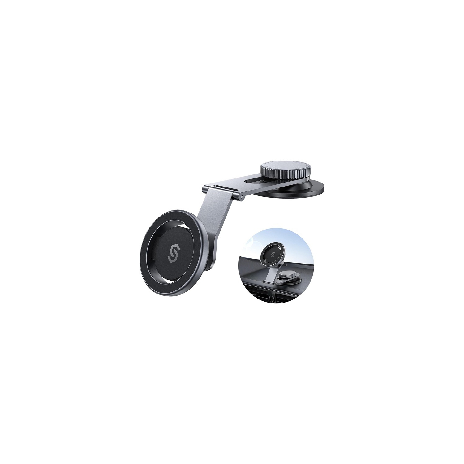 SYNCWIRE ‎17.1 x 10.1 x 3.7 cm Fits Tesla Screen Universal Dashboard and MagSafe Car Mount for Car Magnetic Phone Holder Gray