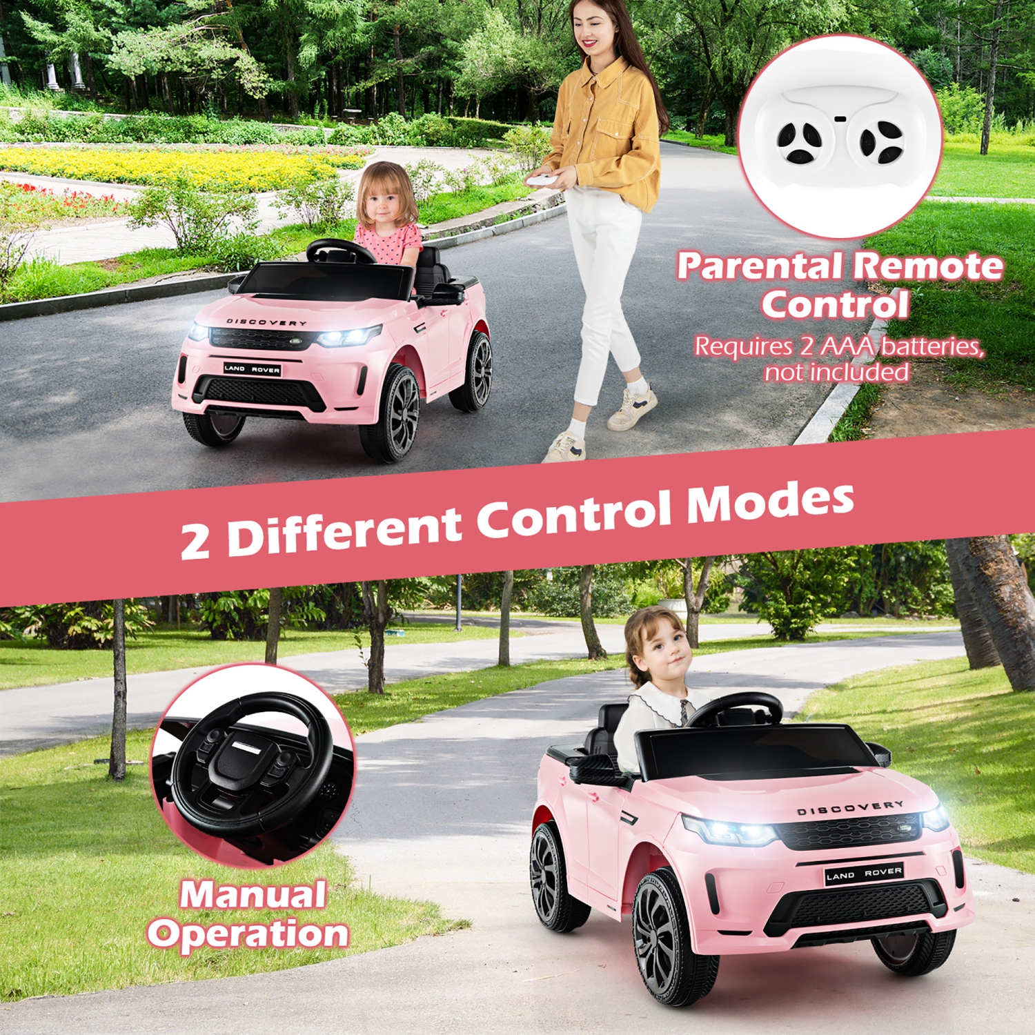 Gymax 12V Kids Ride On Car Licensed Land Rover Electric Vehicle w/ Remote Control