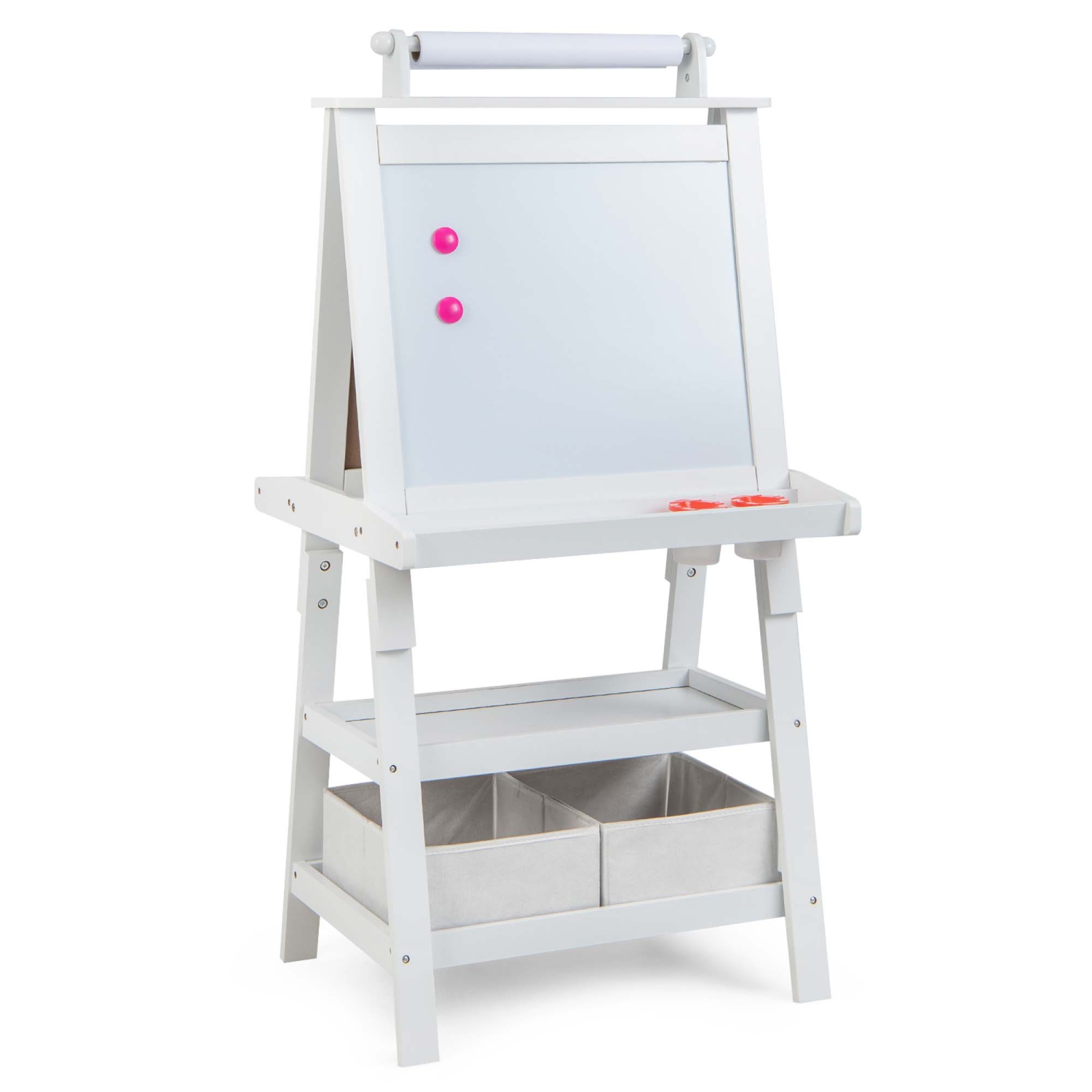 Costway 3 in 1 Double-Sided Wooden Kid's Art Easel Whiteboard