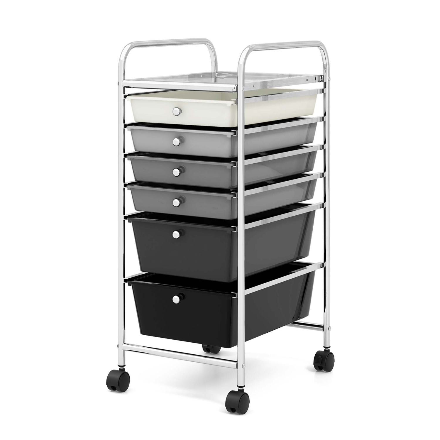 Costway 6 Drawer Rolling Storage Cart Scrapbook Paper Office Organizer