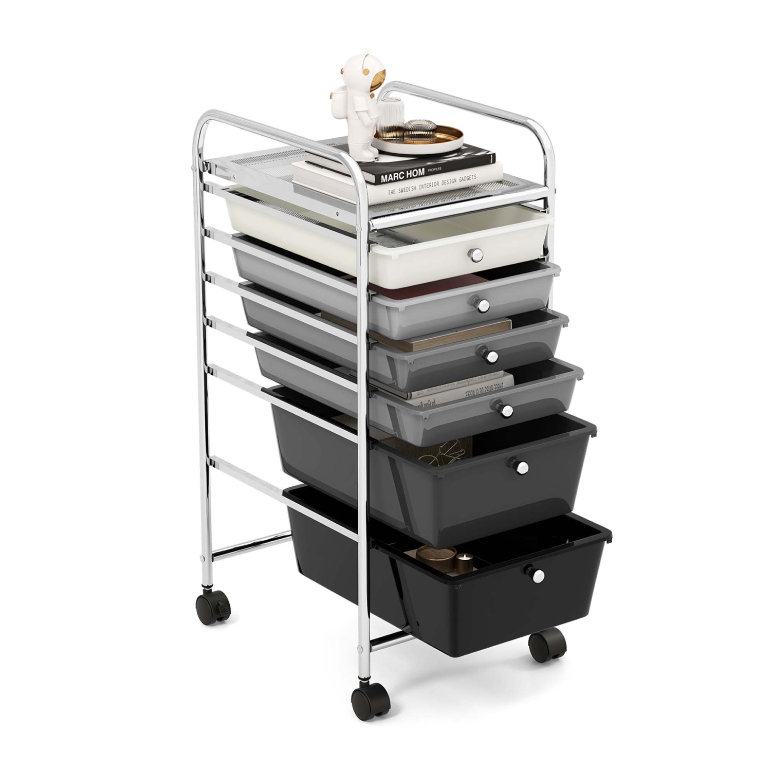 Costway 6 Drawer Rolling Storage Cart Scrapbook Paper Office Organizer