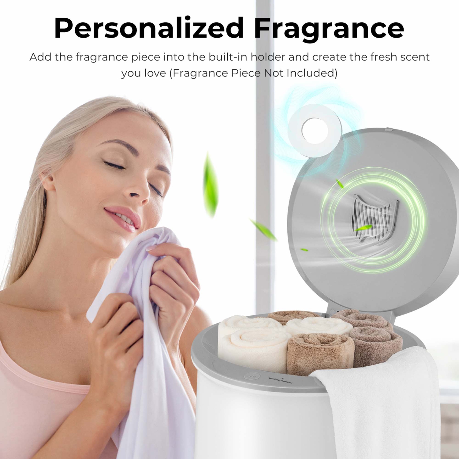 Chauffe-serviette 21&nbsp;L de Costway pour salle de bain avec couvercle rabattable et arrêt automatique