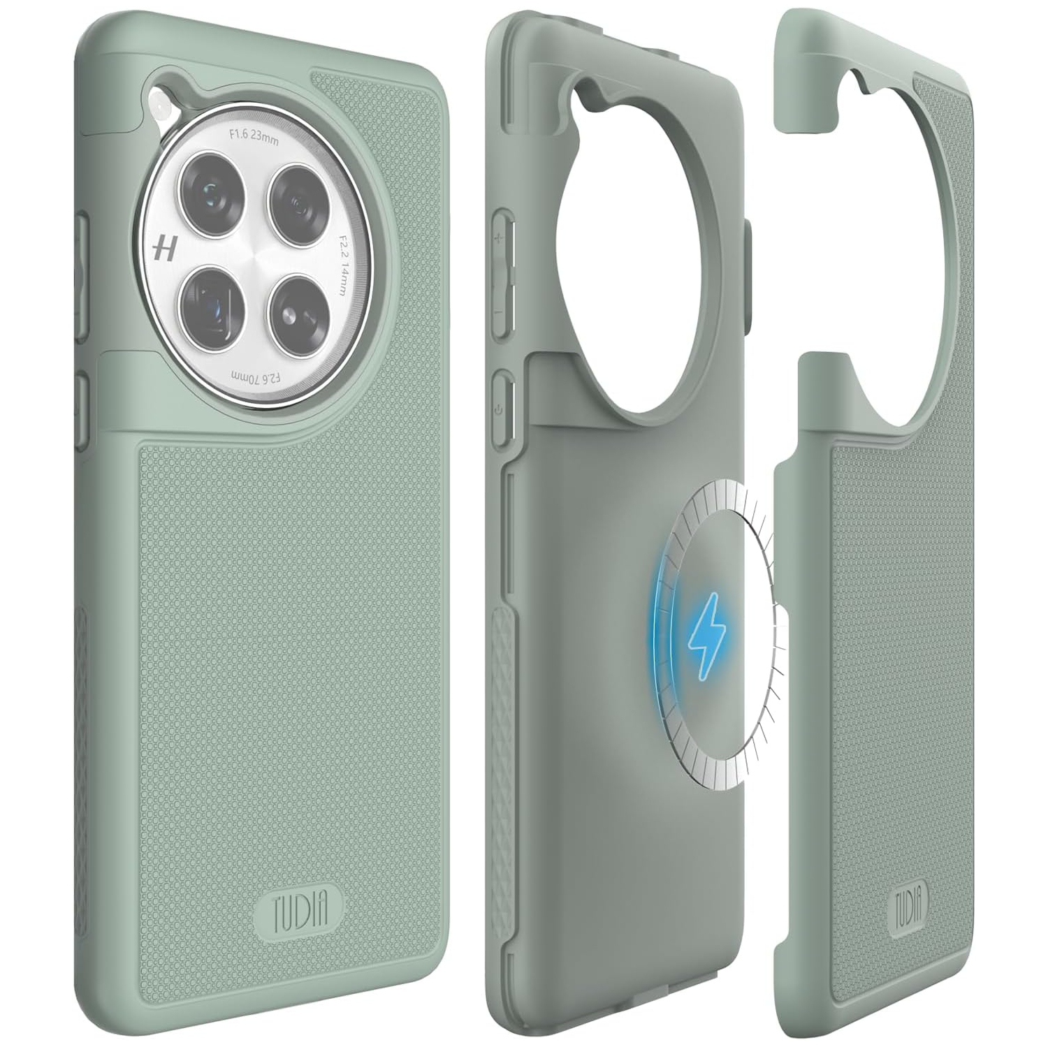 TUDIA MergeGrip OnePlus 12 Case Magsafe Compatible - Green Lily