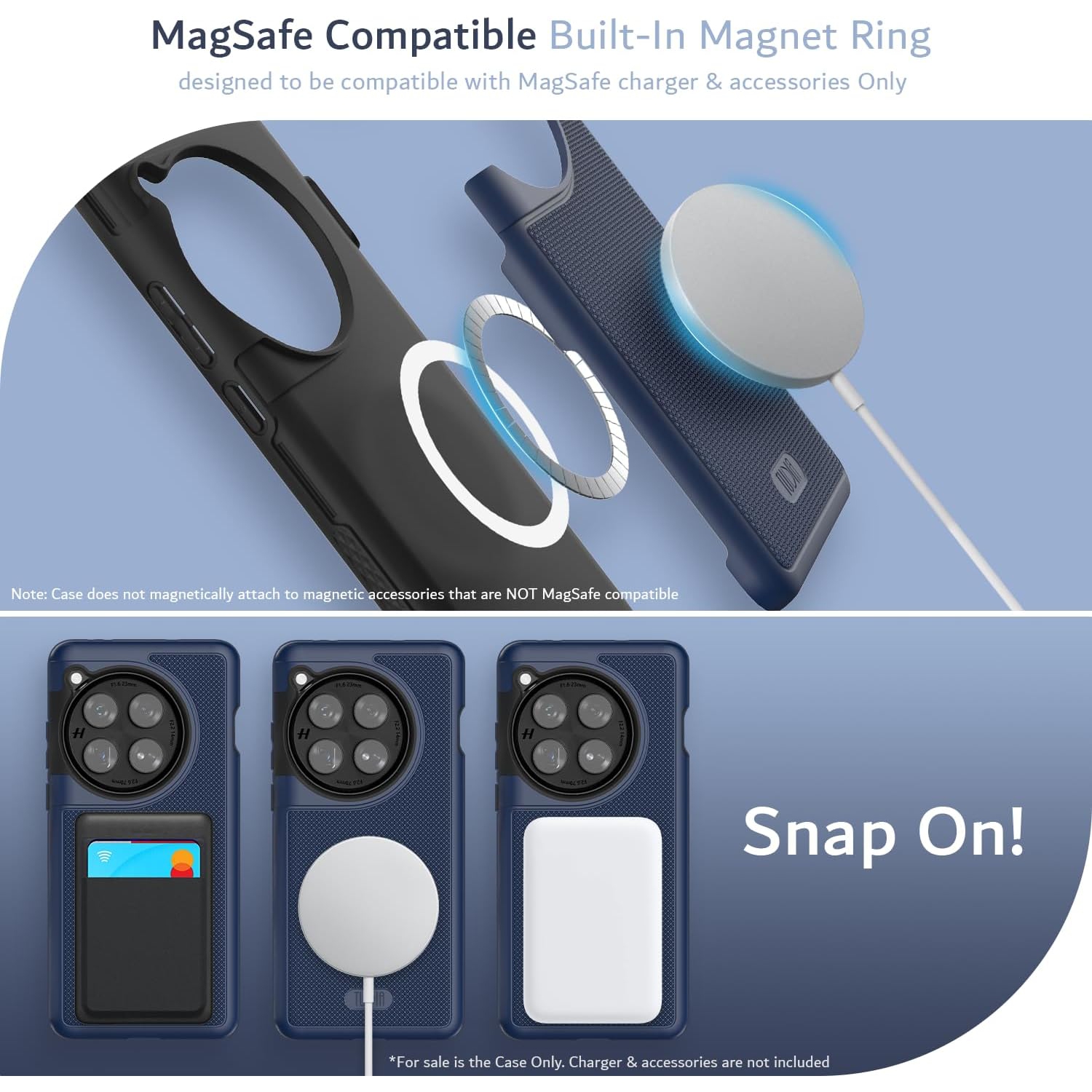 TUDIA MergeGrip OnePlus 12 Case Magsafe Compatible - Indigo Blue