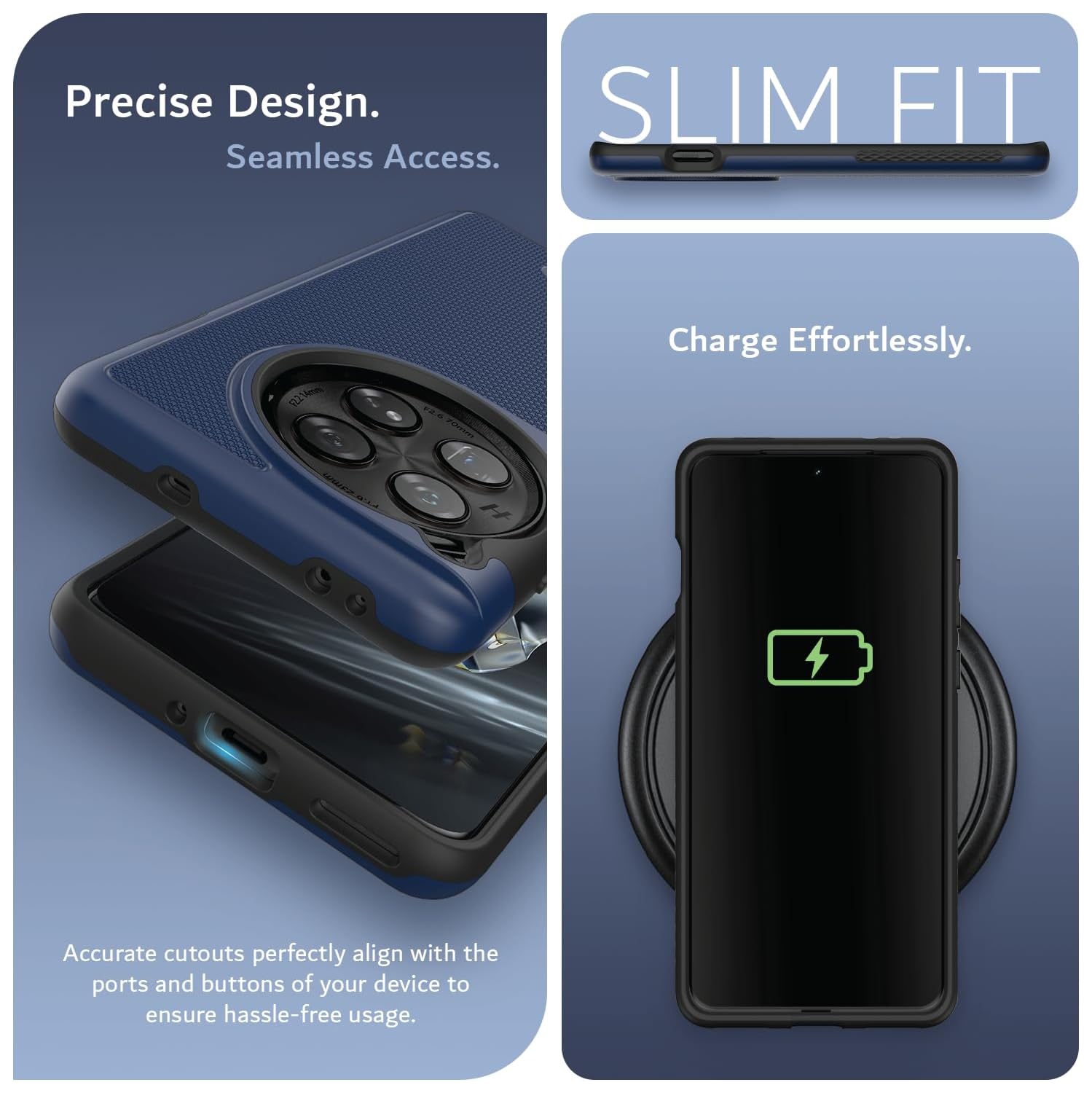 TUDIA MergeGrip OnePlus 12 Case Magsafe Compatible - Indigo Blue