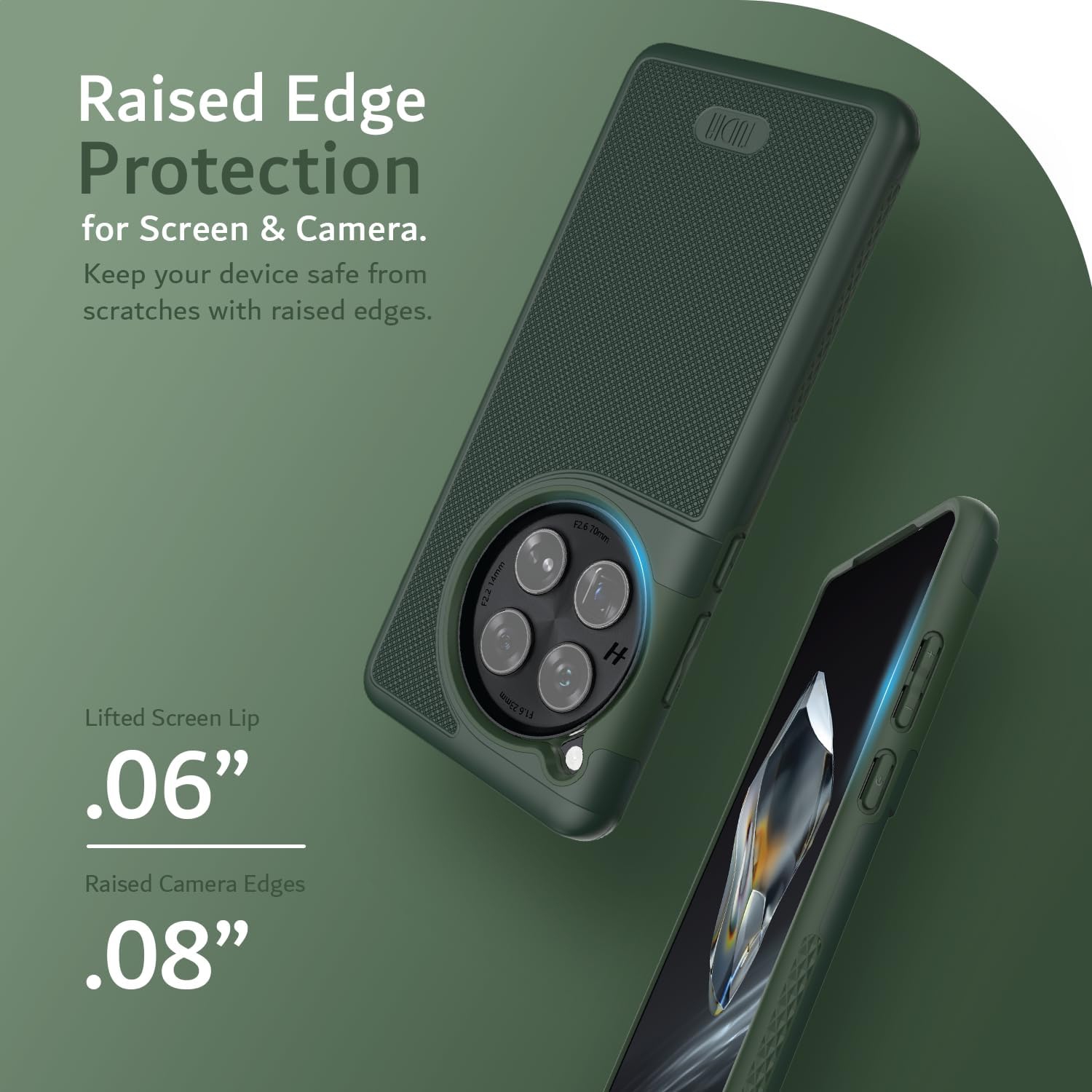 TUDIA MergeGrip OnePlus 12 Case Magsafe Compatible - Pine Green