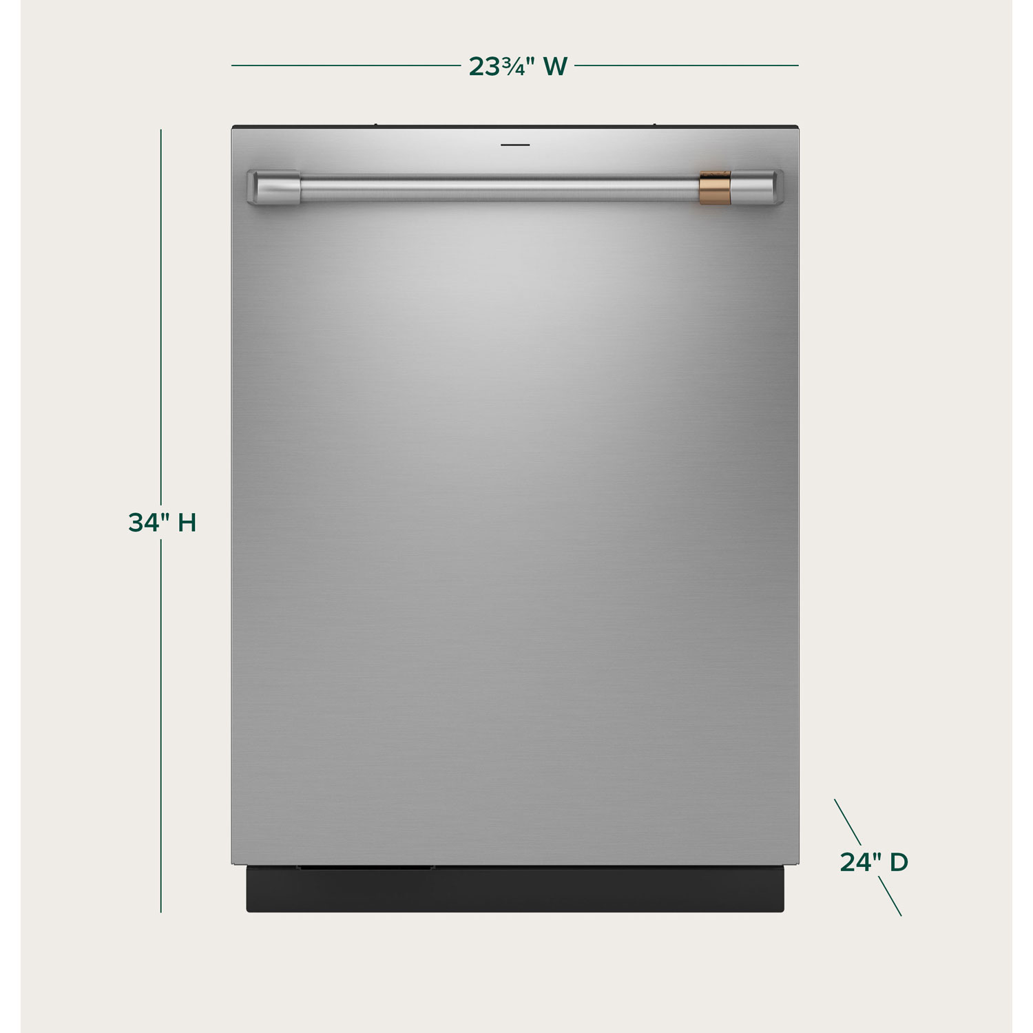 Café Customizable Professional 24" 44dB Built-In Dishwasher - Stainless Steel