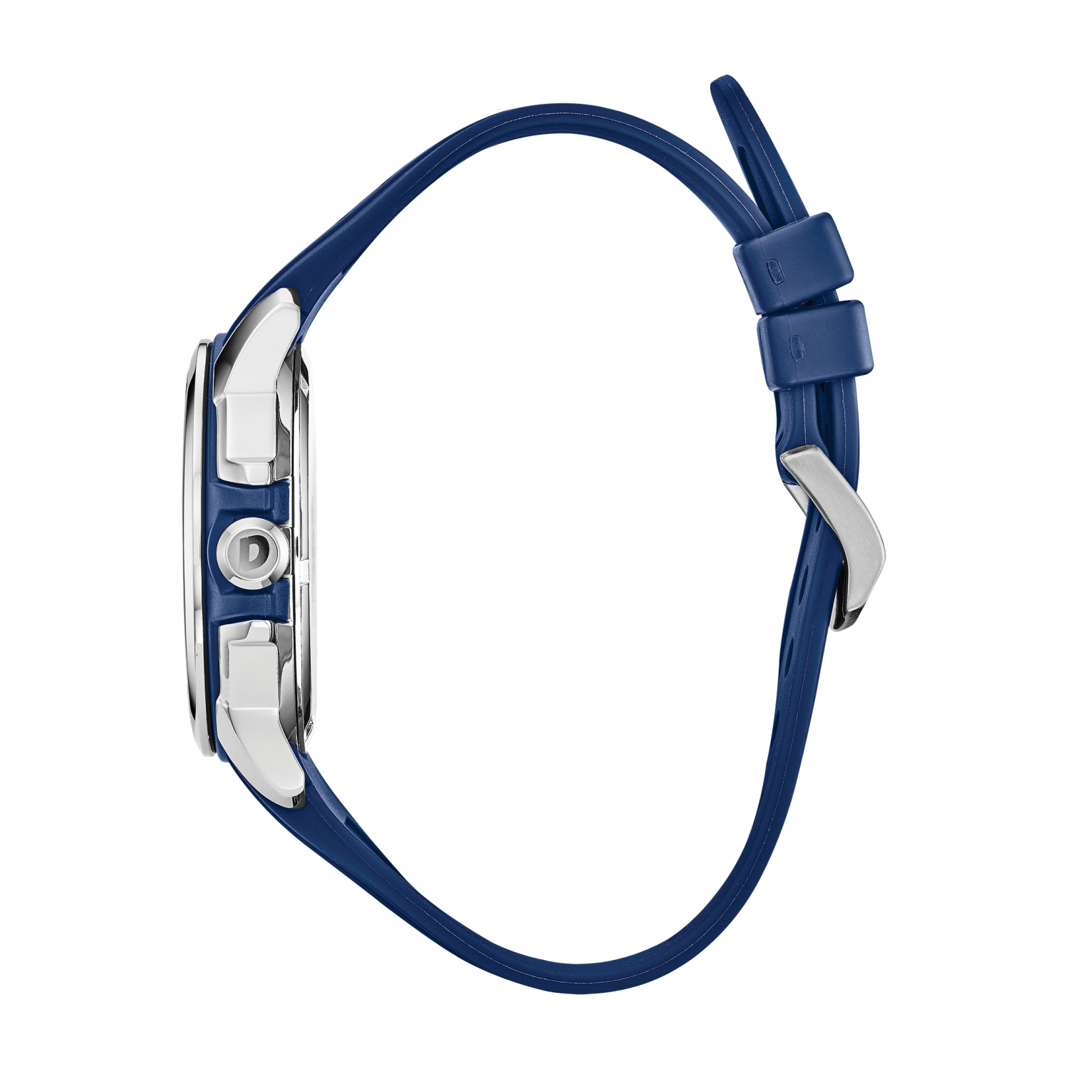 Montre pour hommes Weekender japonaise Eco-Drive 44&nbsp;mm inox deux tons avec boîtier ABS, bracelet polyuréthane bleu et cadran bleu