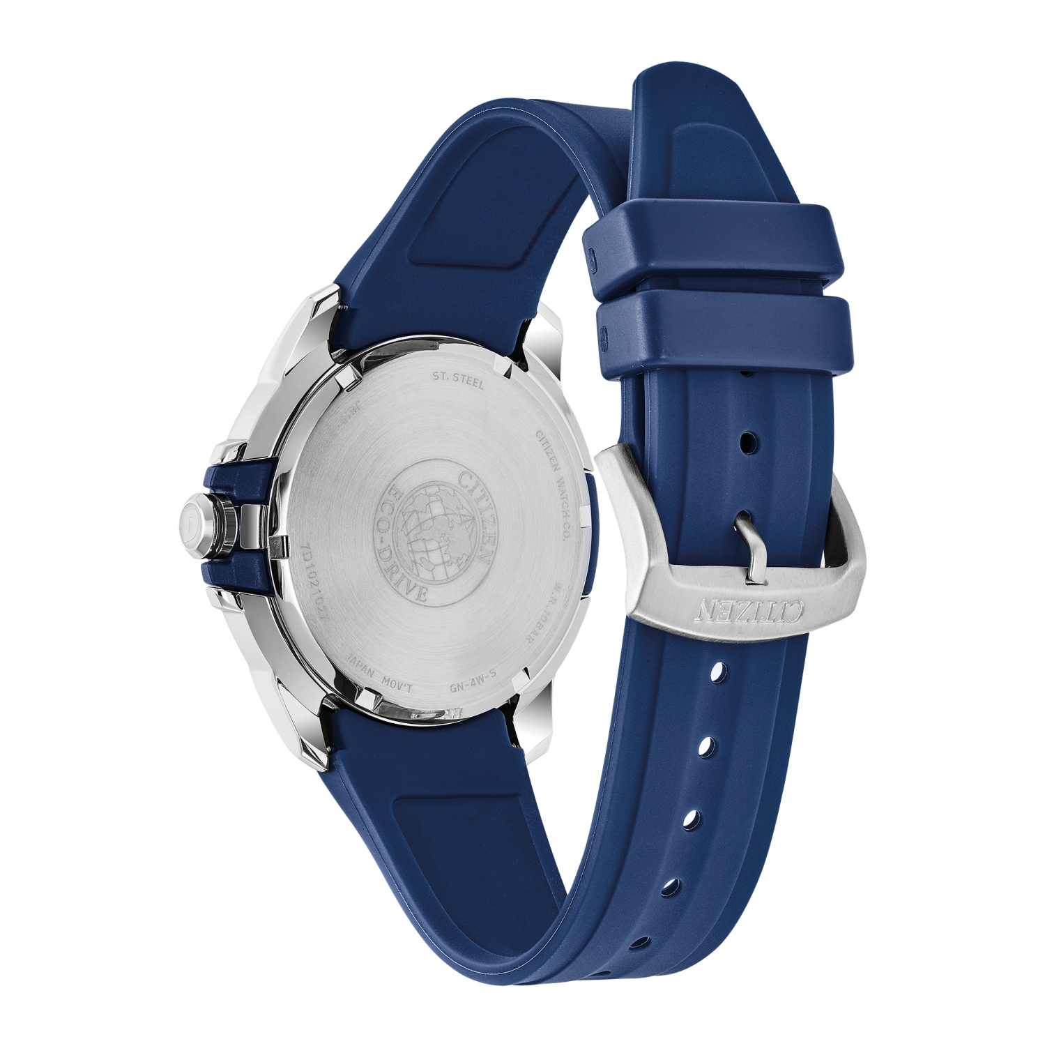 Montre pour hommes Weekender japonaise Eco-Drive 44&nbsp;mm inox deux tons avec boîtier ABS, bracelet polyuréthane bleu et cadran bleu