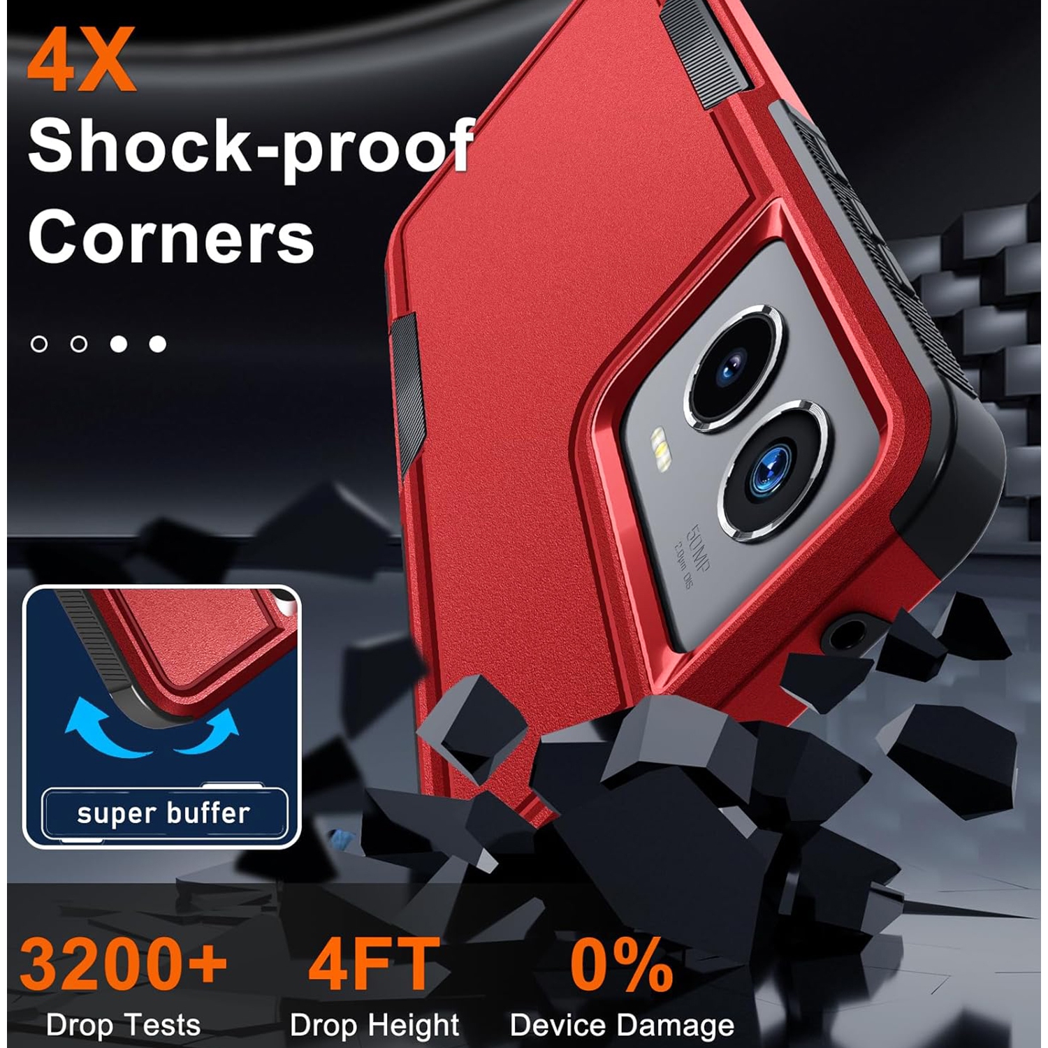 XCRS – Étui rigide Moto G Stylus 5G 2024, Comm double couche, robuste, étui Tuff