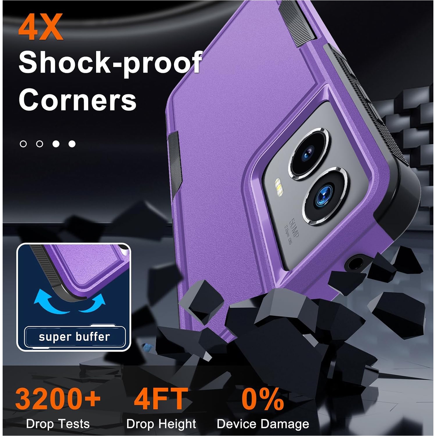 XCRS – Étui rigide Moto G Stylus 5G 2024, Comm double couche, robuste, étui Tuff