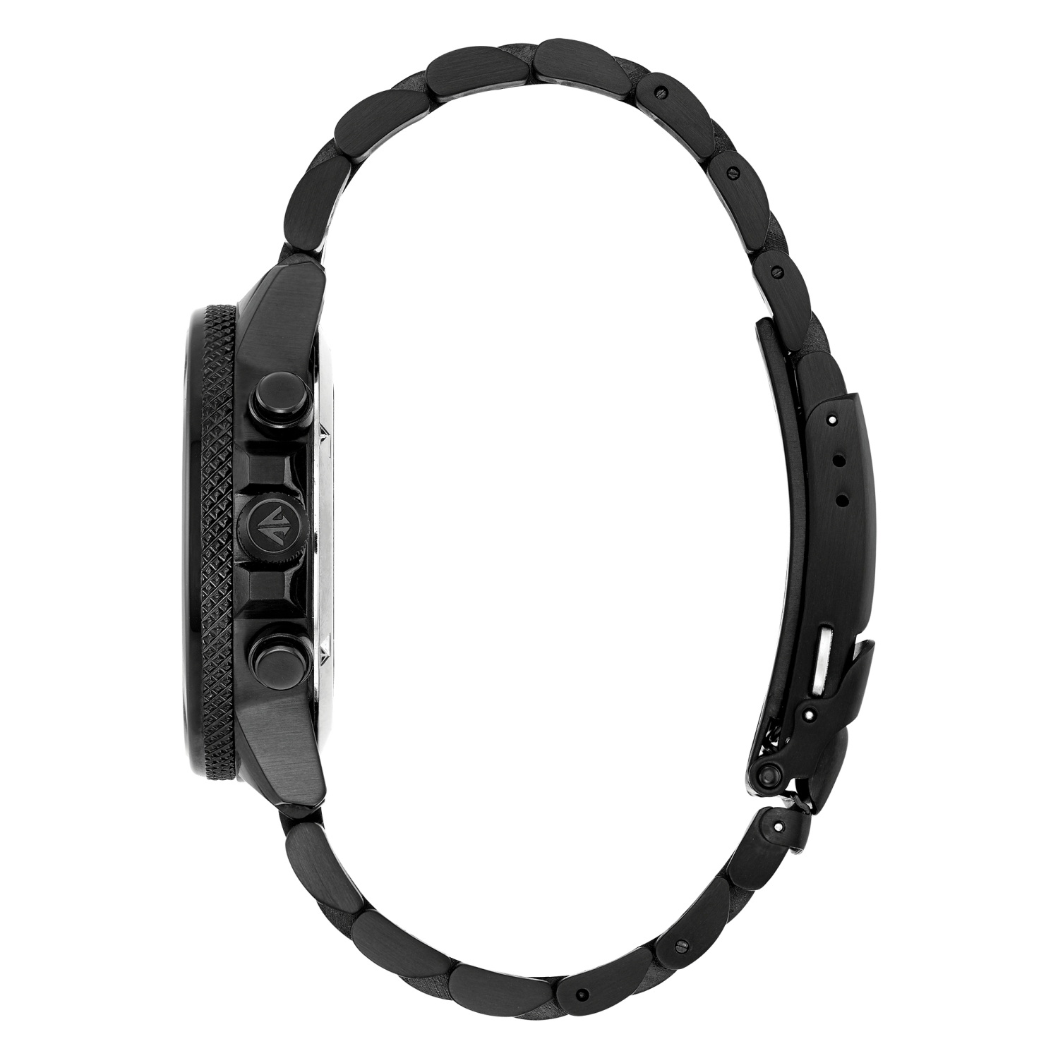 Montre pour hommes Nighthawk japonaise Eco-Drive 42 mm de Citizen avec boîtier et bracelet en inox noir et cadran noir