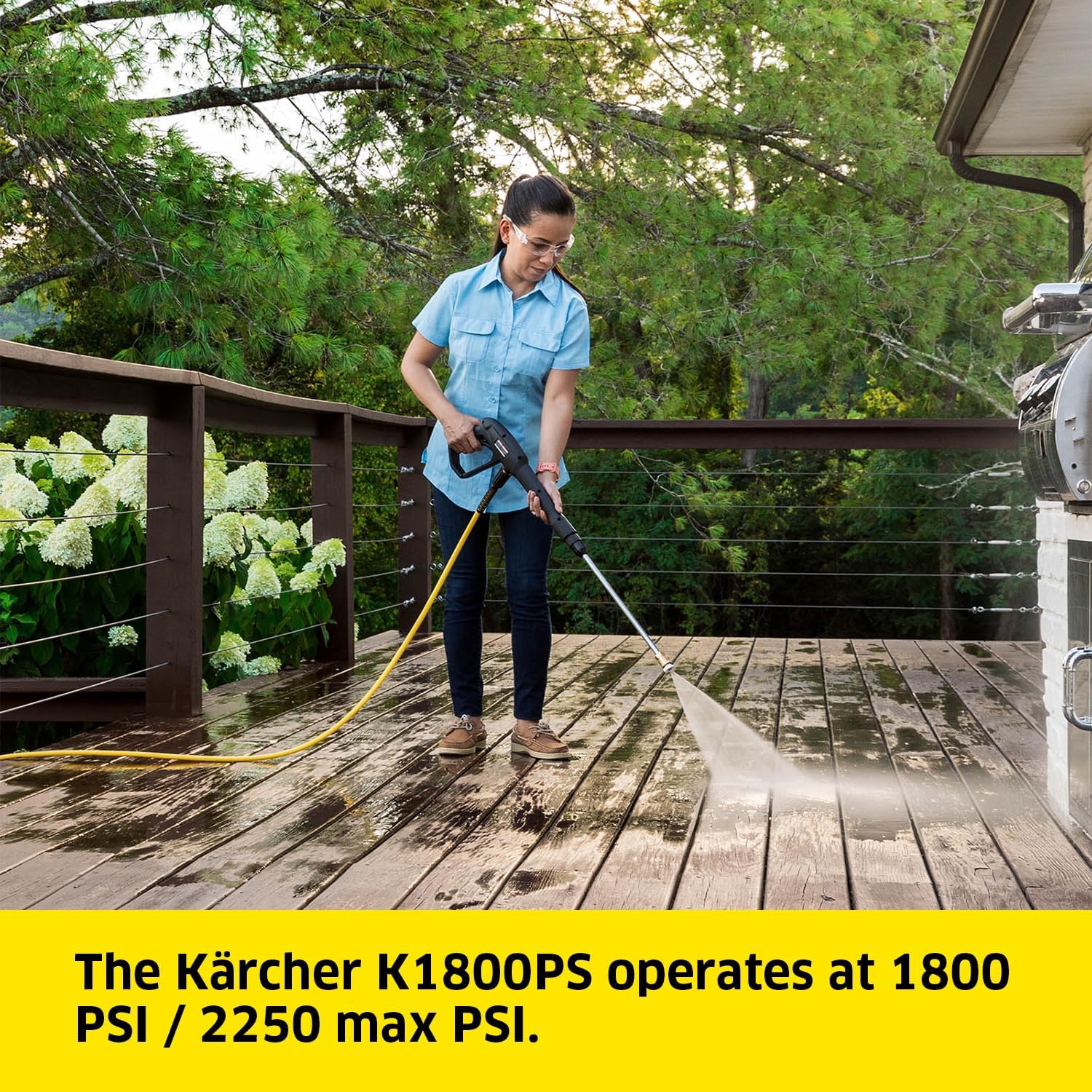 Pulvérisateur électrique Karcher K1800PS Cube 1800 lb/po² 1,2 gal/min avec Turbo, 15° et buses à savon
