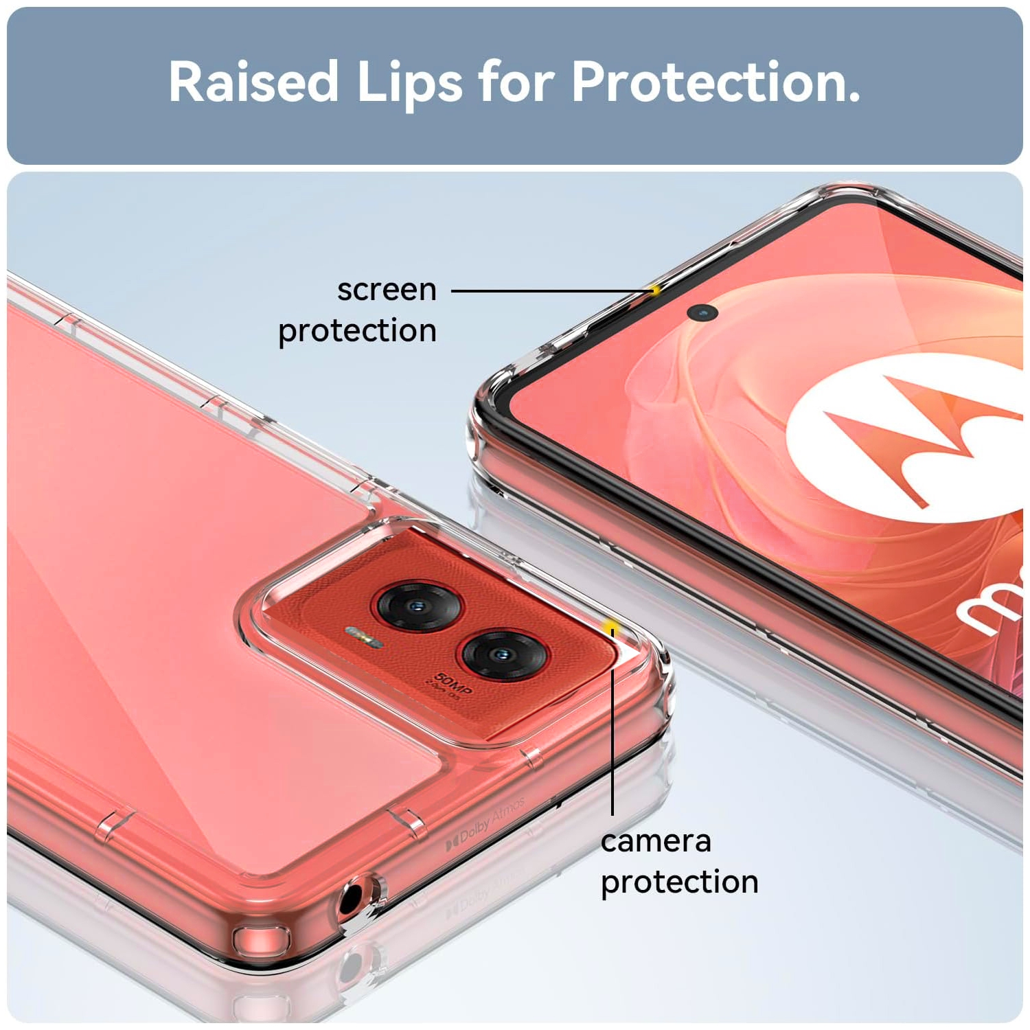 XCRS Moto G Stylus 5G 2024 Étui rigide transparent acrylique