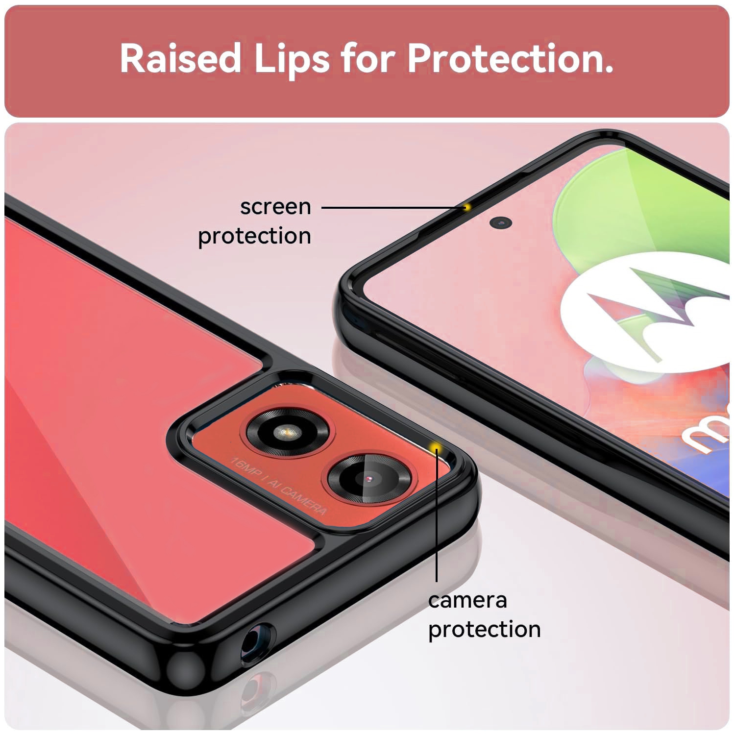 XCRS Moto G Stylus 5G 2024 Étui rigide transparent acrylique