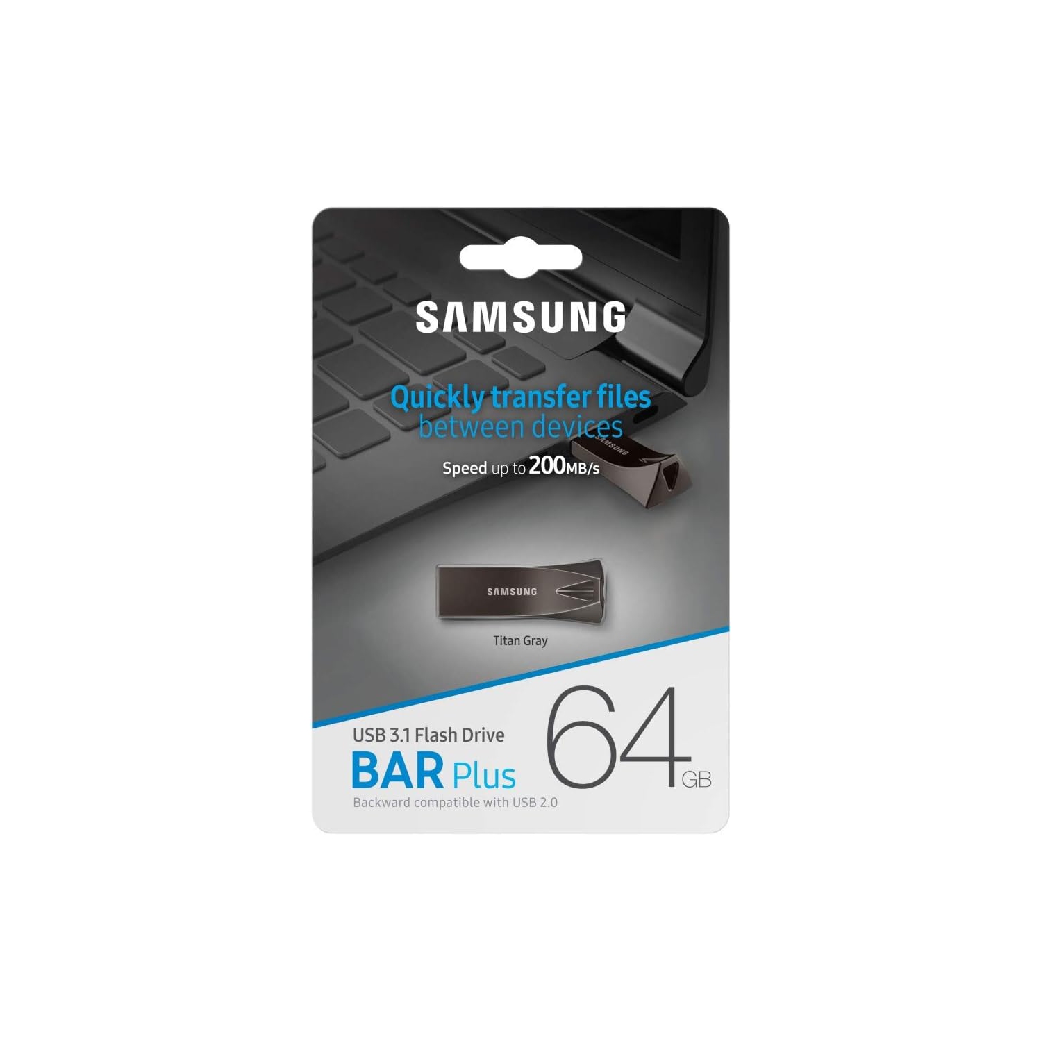 Samsung Bar Plus Titan 64GB USB 3.1 Grey USB Flash Drive