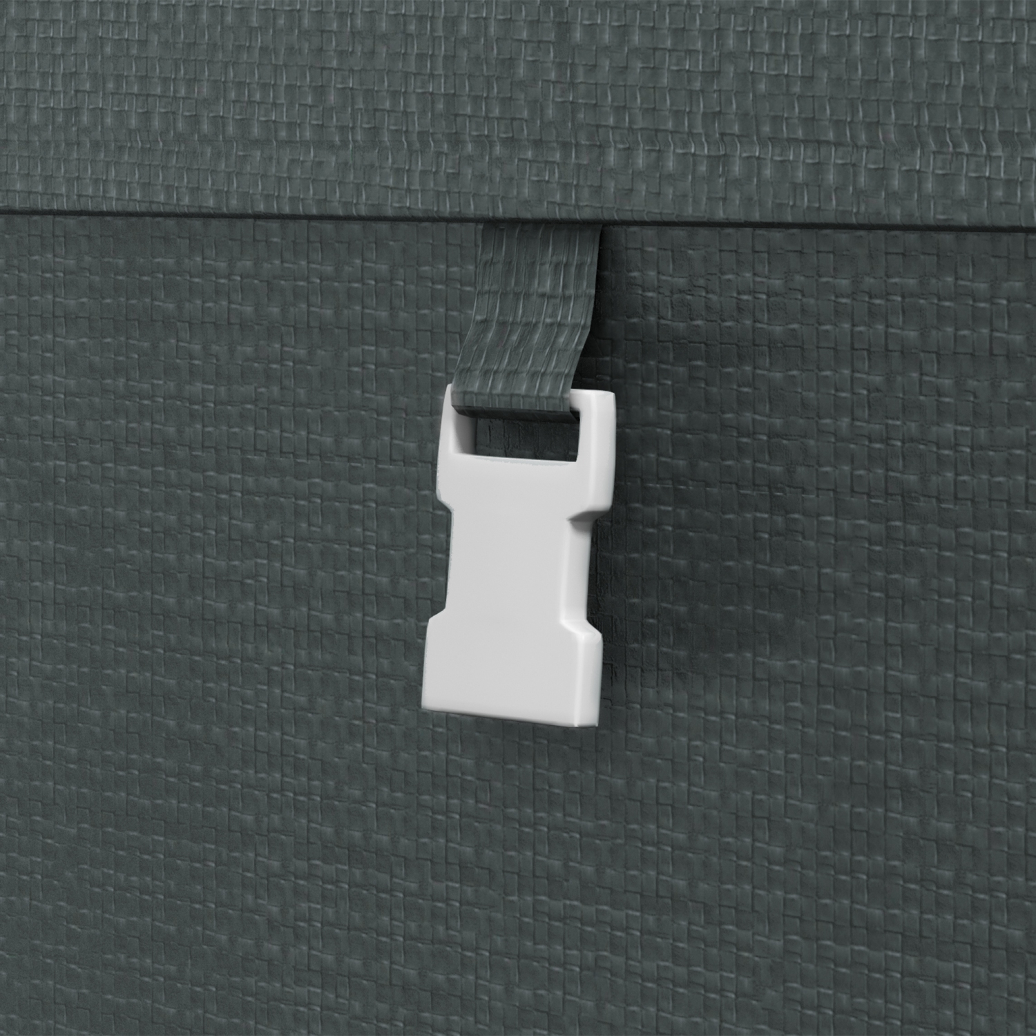 Tente de rangement extérieure avec cadre en acier galvanisé et porte à rideau pour moto, vélo et outils de jardinage en gris foncé de 4 unités