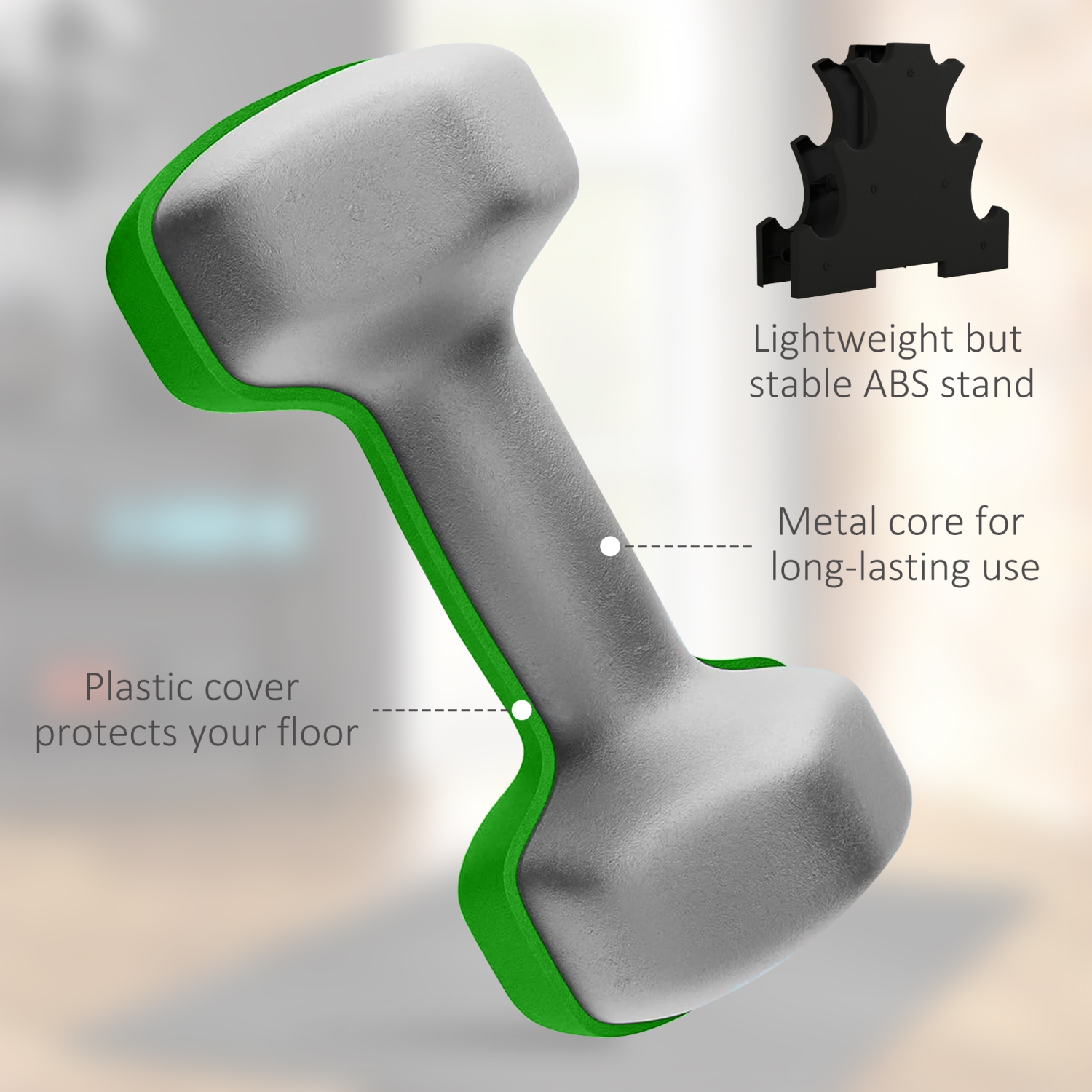 Ensemble d'haltères hexagonaux 20&nbsp;lb de Soozier avec support pour haltères, poids pour les mains pour l'entraînement musculaire à la maison, 2