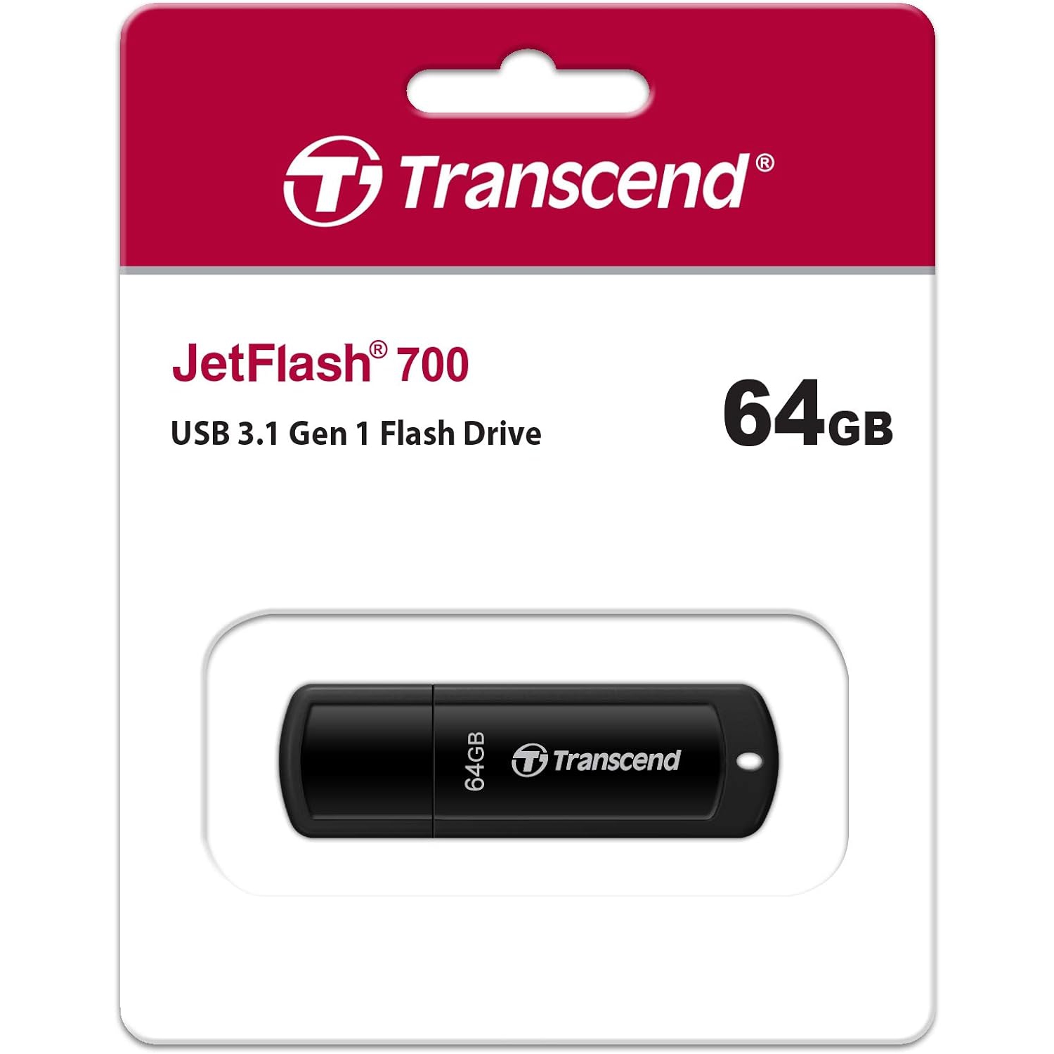 Transcend JetFlash 700 64 GB USB 3.1 Flash Drive TS64GJF700