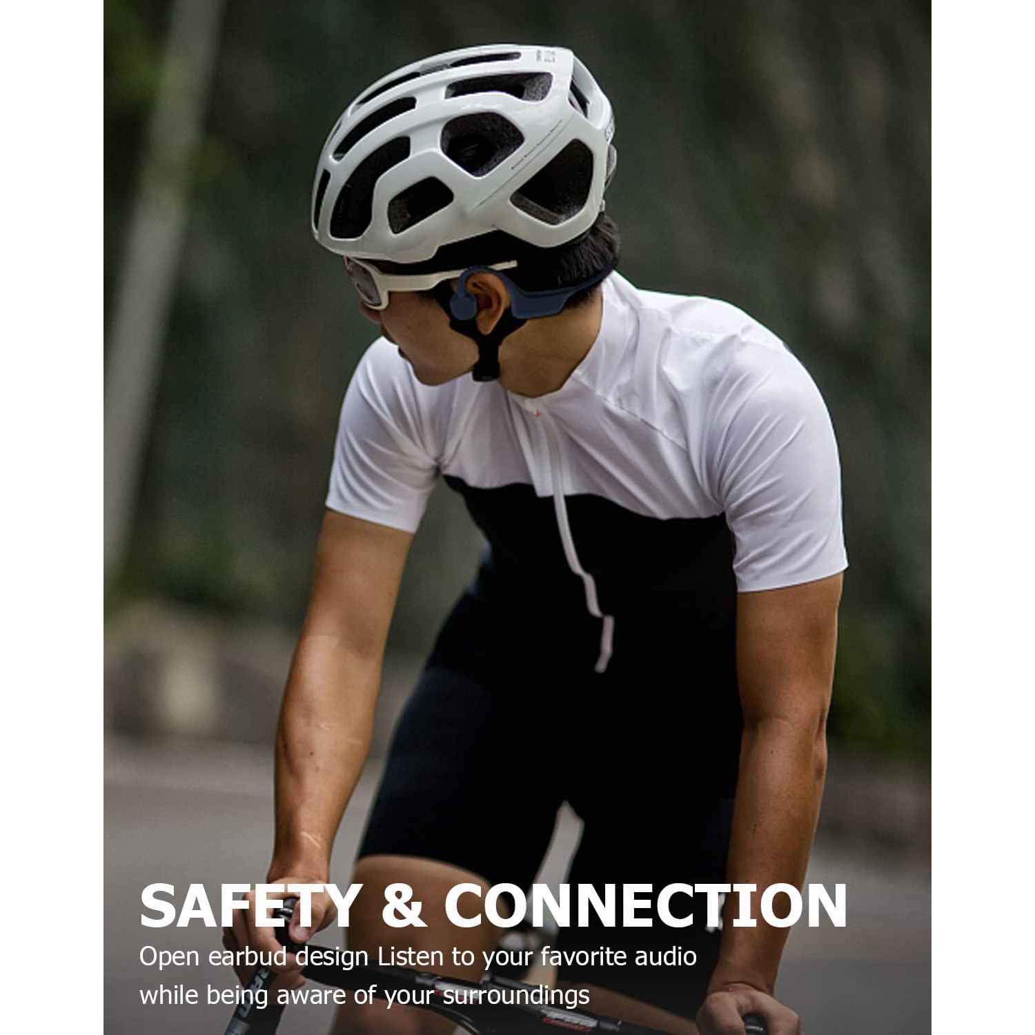 SANOTO Bone Conduction Headphones Bluetooth Open Ear Headphones IPX7 Waterproof Sweatproof Sport Headphones Wireless Earphones for Running Bicycle