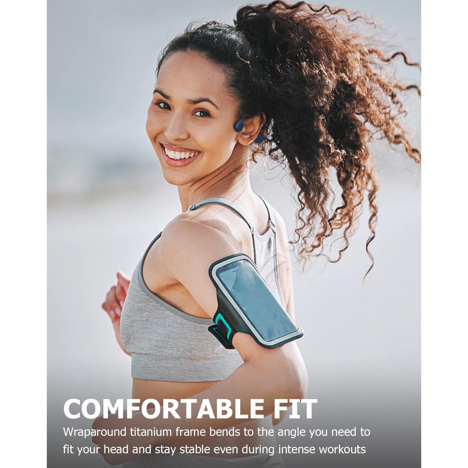 SANOTO Bone Conduction Headphones Bluetooth Open Ear Headphones IPX7 Waterproof Sweatproof Sport Headphones Wireless Earphones for Running Bicycle