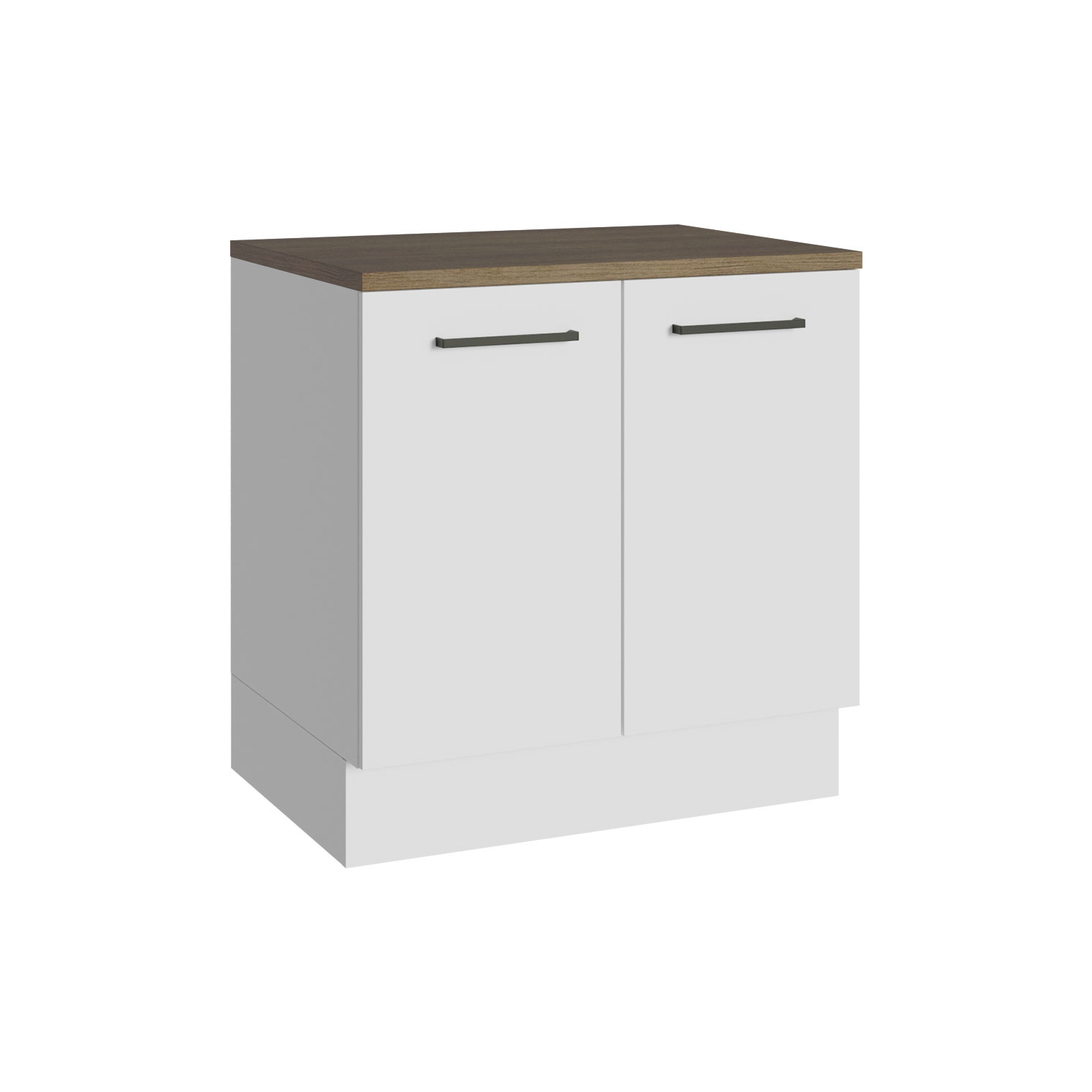 Madesa Compact Garage and Utility Room Base Storage Cabinet with 2 Doors and Shelf 33 Inch Organization Unit - White