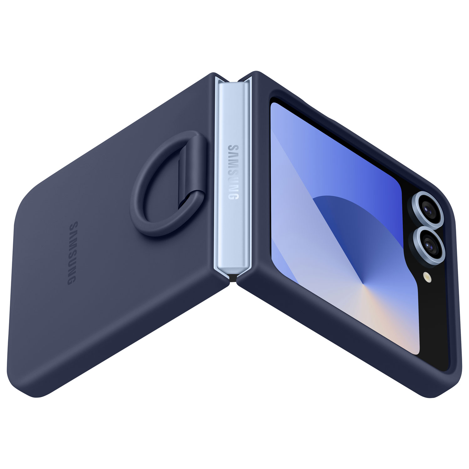 Étui en silicone Ring de Samsung pour Galaxy Z Flip6 de Samsung - Bleu marine