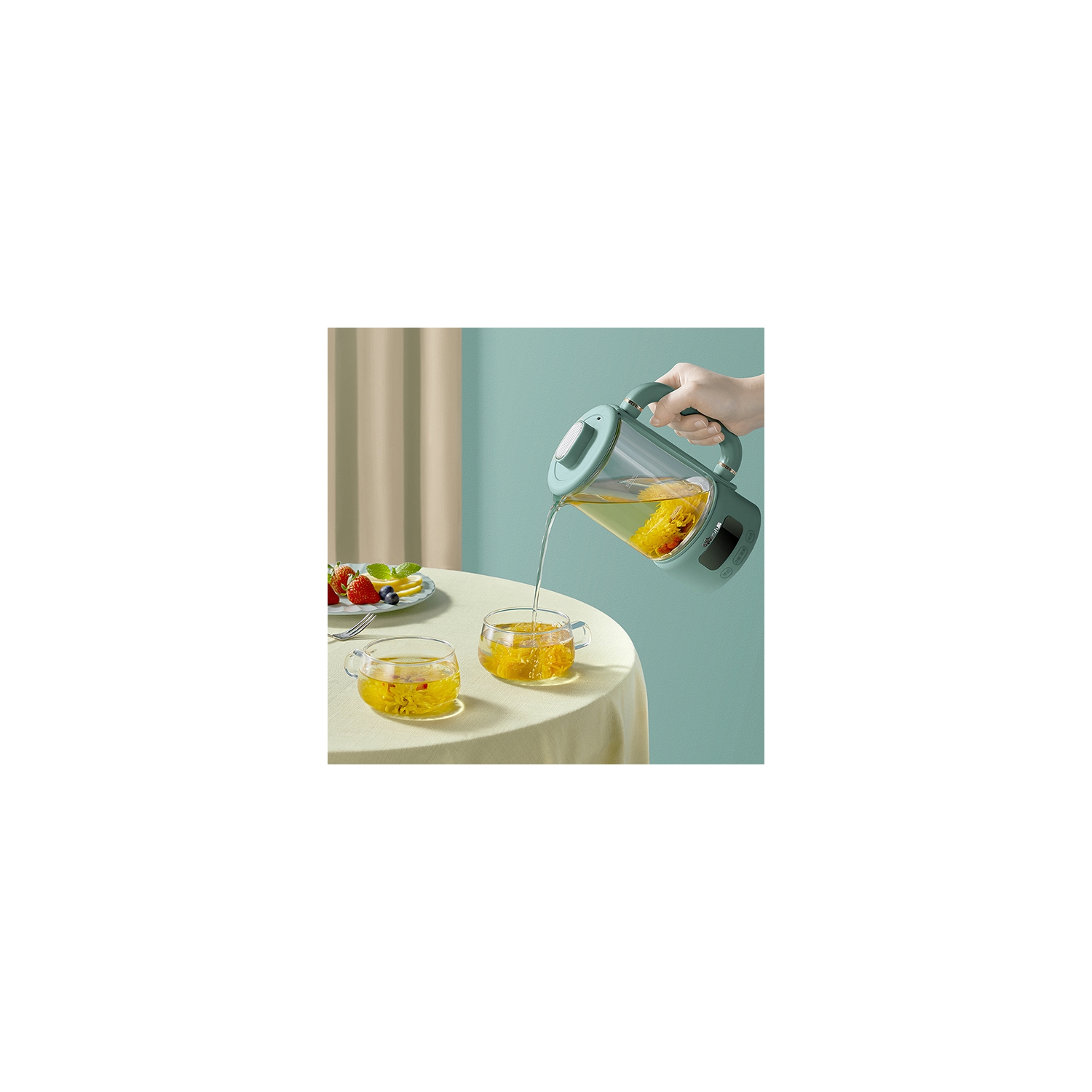 Bouilloire électrique miniature Bear pour le café, le thé, l'eau, le 0,6&nbsp;L d'ébullition vert