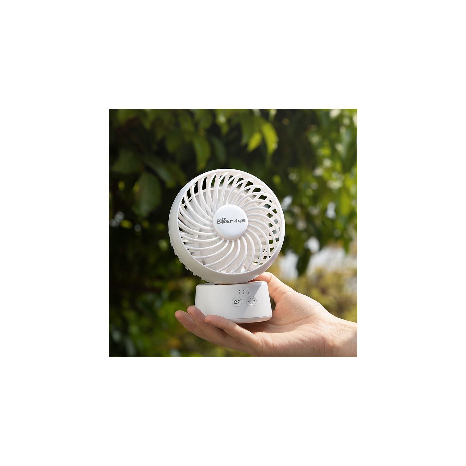 Bear Electric Fan DFS-C09C5, Desktop Electric Fan, Portable Electric Fan, Rechargeable Dormitory Office Small Fan