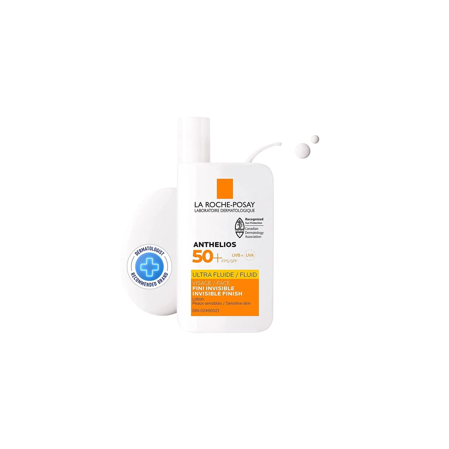La Roche-Posay Anthelios Face Sunscreen - Broad Spectrum UVA-UVB Protection, Lightweight, Non-Comedogenic, Water Resistant, Fragrance Free, 50 ML