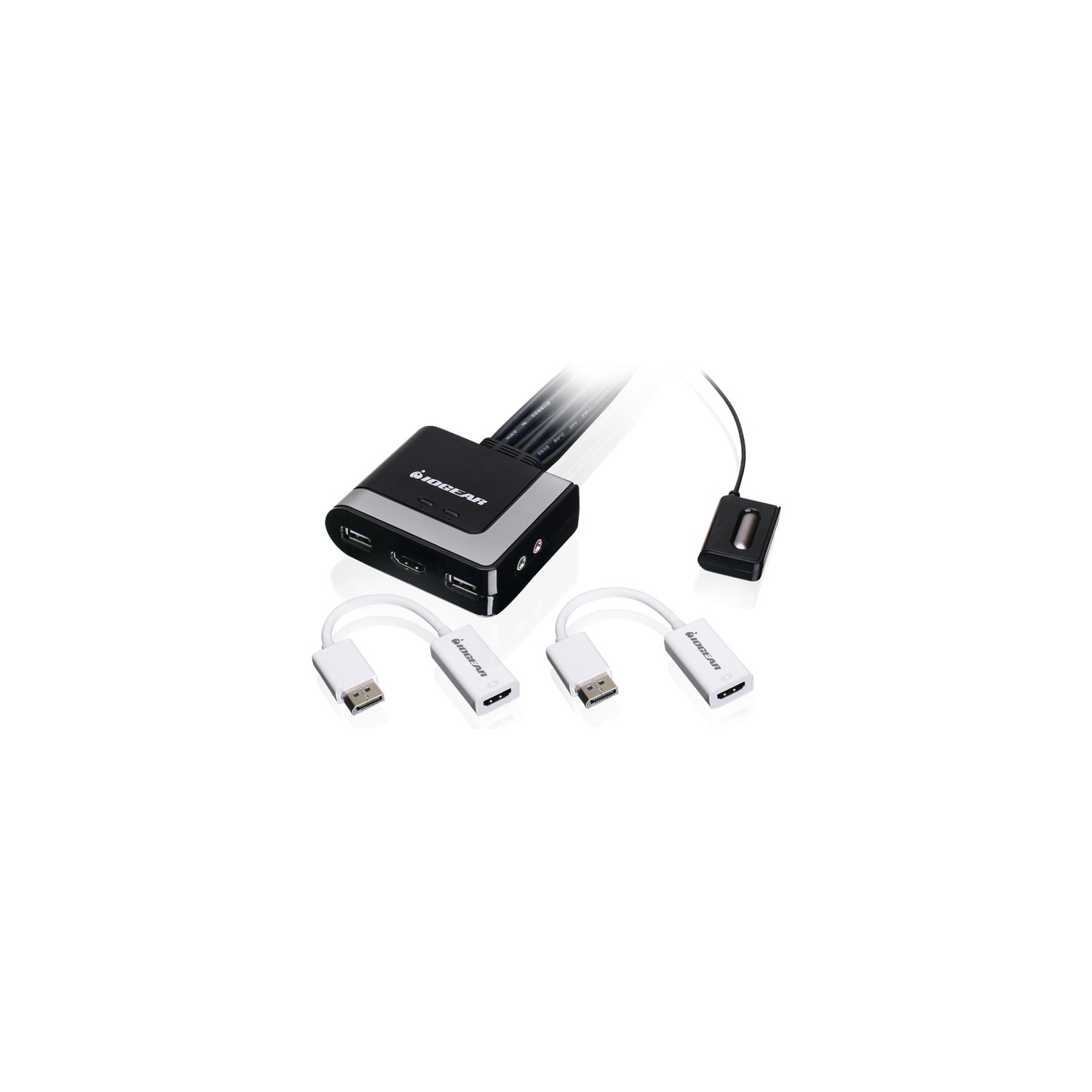 IOGEAR GCS62HU 2-Port HD Cable KVM with DisplayPort Adapters