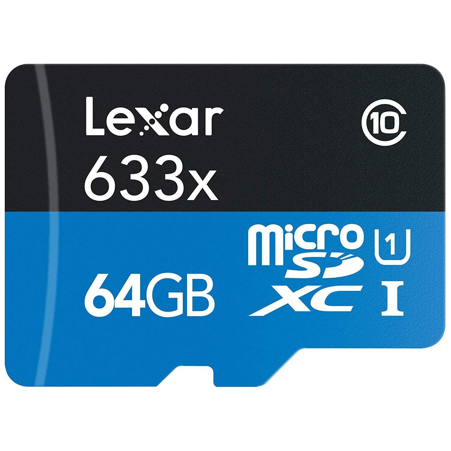 Lexar 64GB High-Performance UHS-I Class 10 A1 U3 V30 633x microSDXC Memory Card, 95MB/s Read