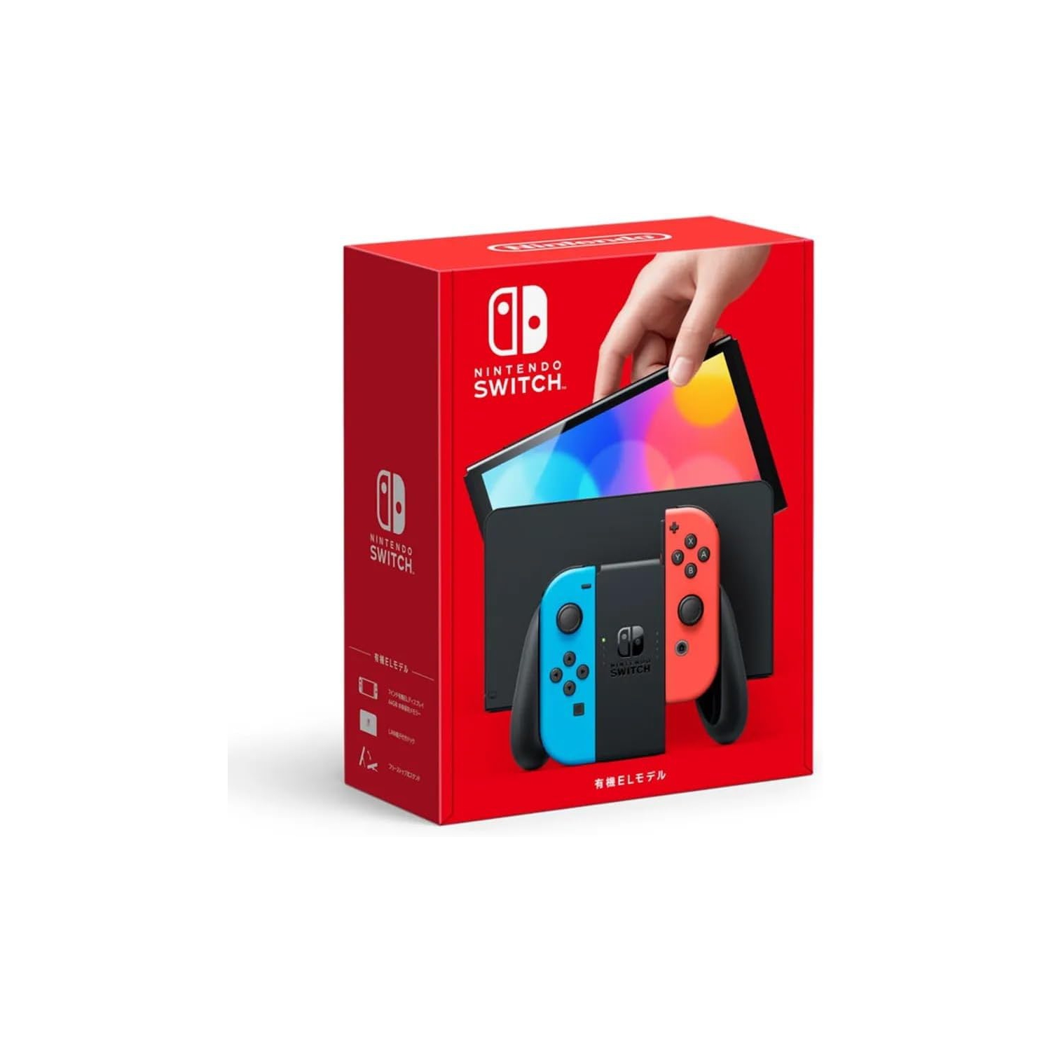 Nintendo Switch Console - OLED Model with Neon Blue and Red Joy-Con (Japanese Version, Same Power Specifications as North American Version)