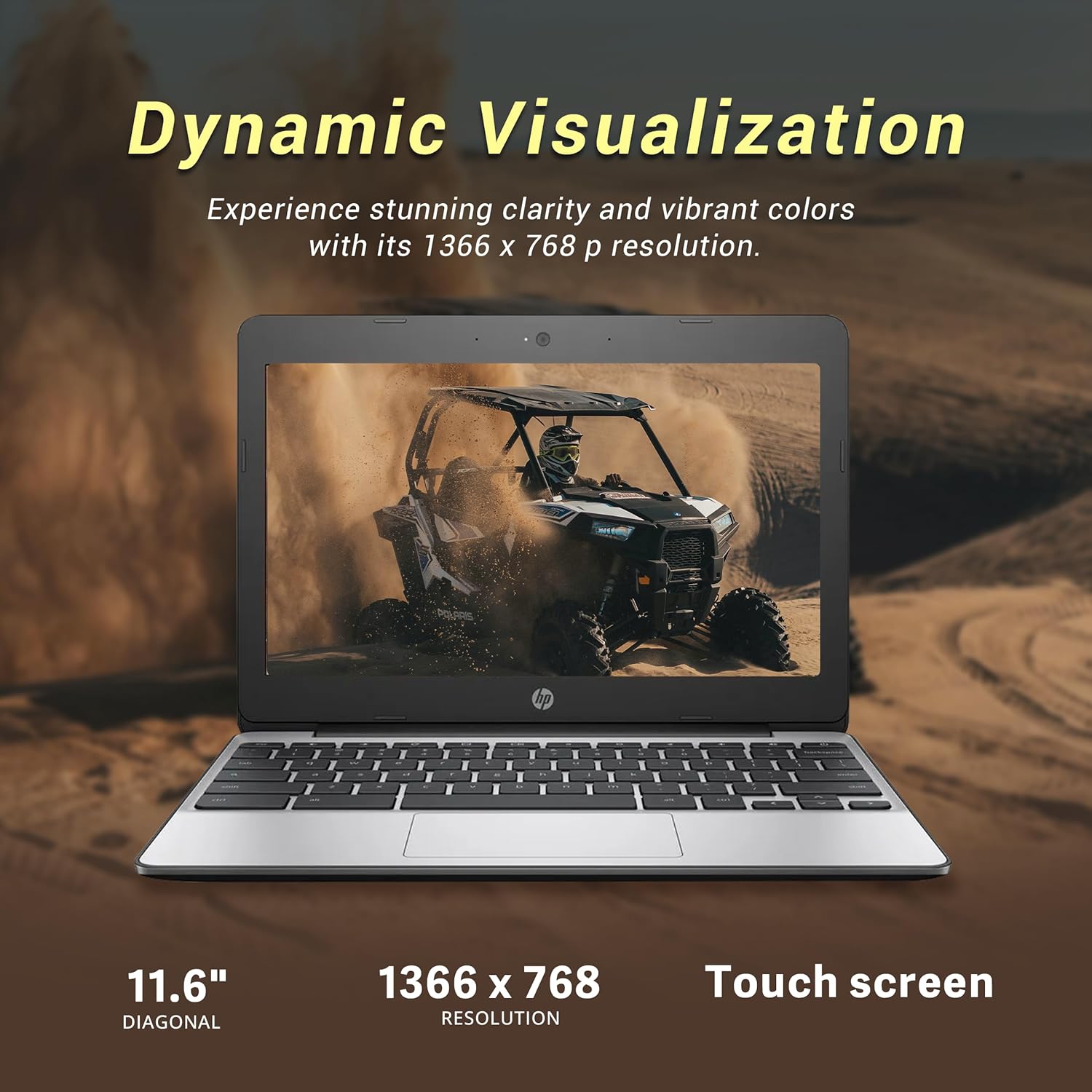 HP Chromebook 11.6" HD Anti-glare Laptop, Intel Celeron N3060, 16GB eMMC, 4GB RAM, Intel HD Graphics, Island-style Keyboard, Webcam, Chrome OS, Gray,