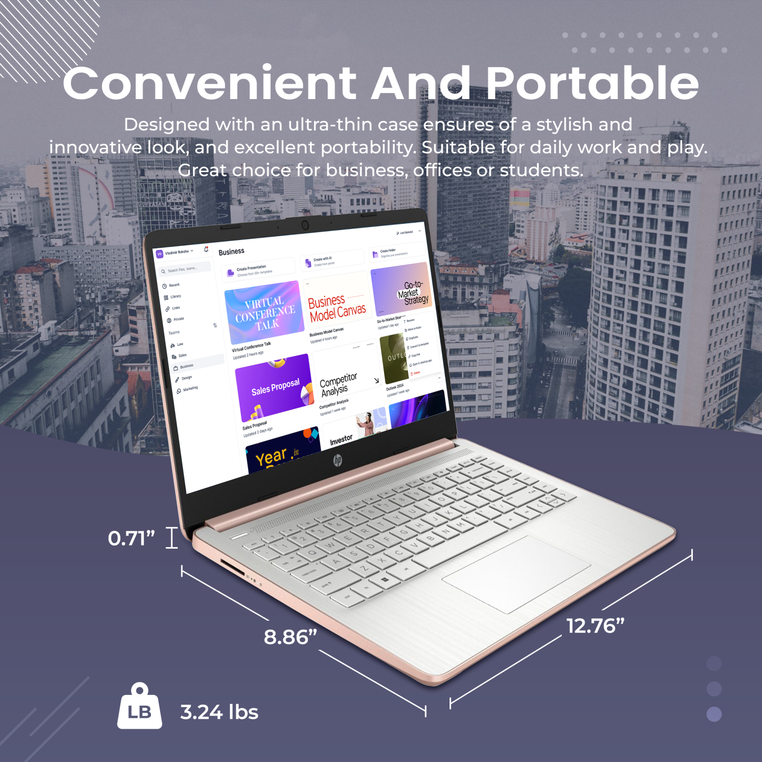 HP Stream 14" HD Laptop, Intel Celeron N4120, 288GB Storage(128GB eMMC+160GB Docking Station Set), 8GB RAM, Intel UHD Graphics, Webcam, 1 Year Office