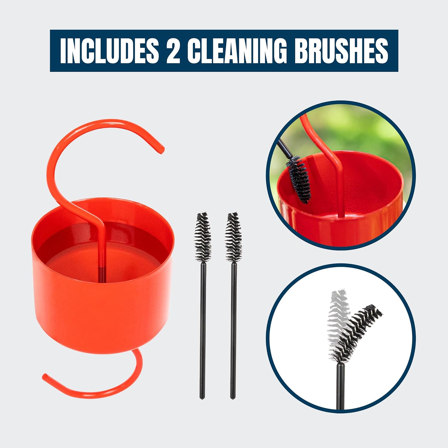 MEKKAPRO 2-Pack Ant Moat for Hummingbird Feeders & Oriole Feeders, 3 Oz Insect Guard, Nectar Feeder Accessory Hooks