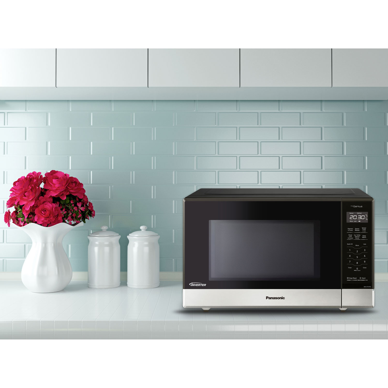 Panasonic Genius 1.2 Cu. Ft. Inverter Microwave - Silver