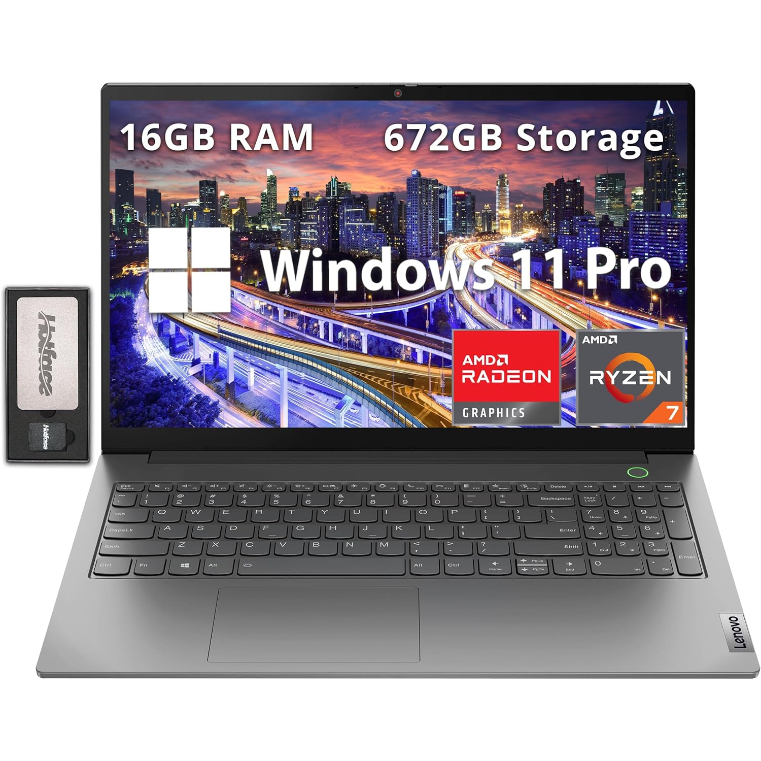 Lenovo ThinkBook 15 Gen 4 15.6" FHD Laptop, AMD Ryzen 7 5825U, 672GB Storage (512GB SSD+160GB Docking Station Set), 16GB RAM, Windows 11 Pro, Gray, 160GB Docking Station Set